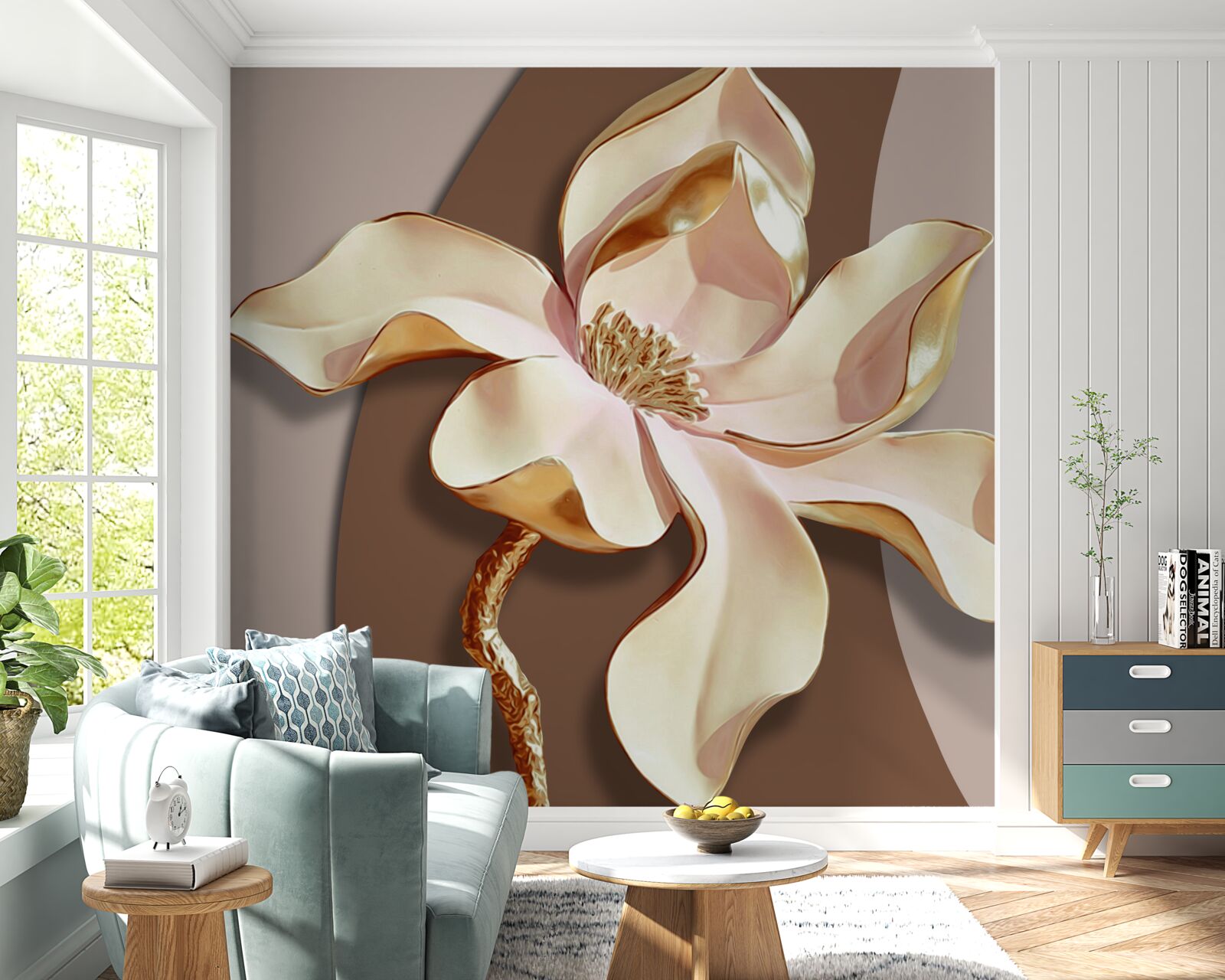 Fotobehang keramische lelie