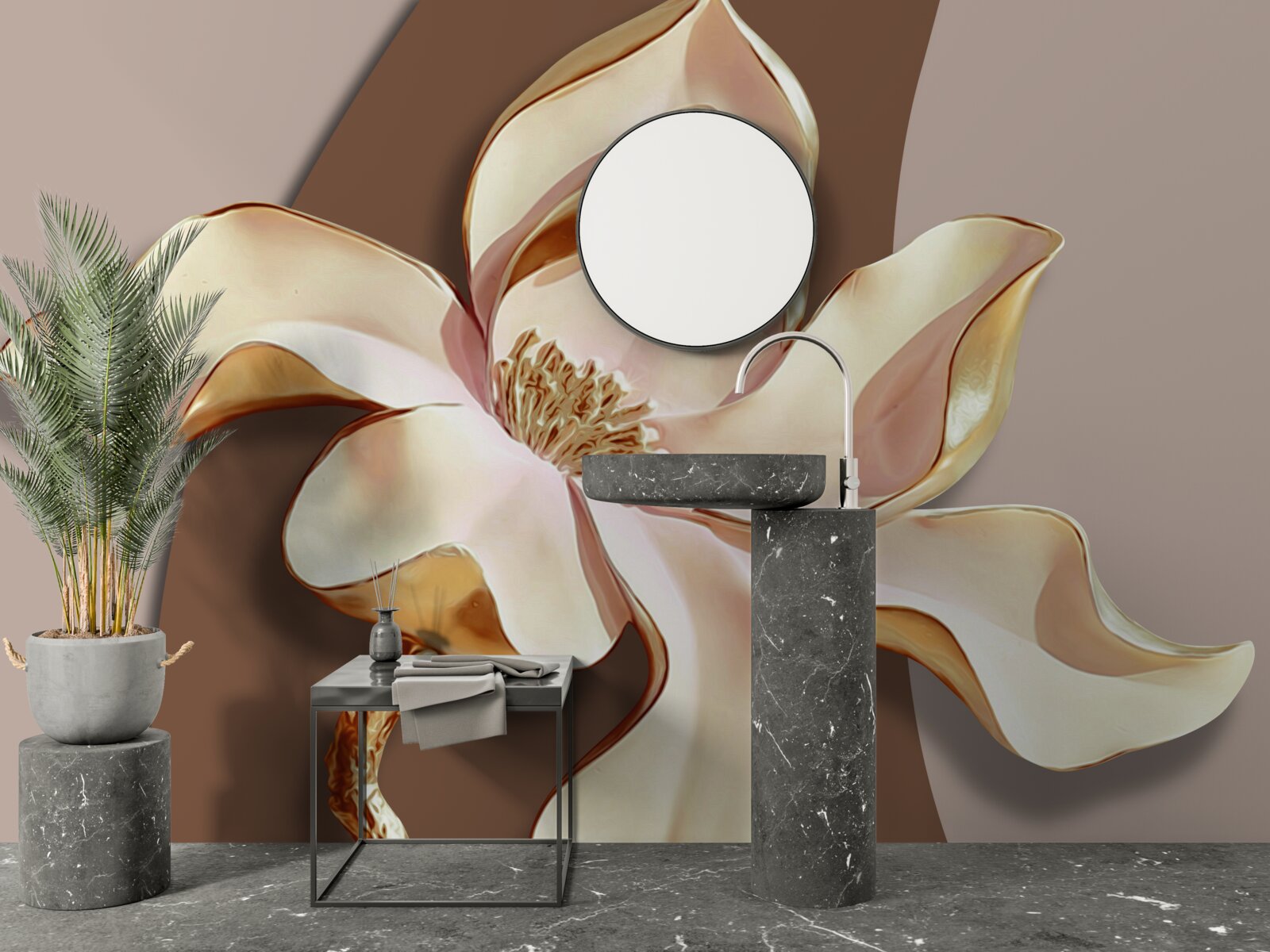 Fotobehang keramische lelie