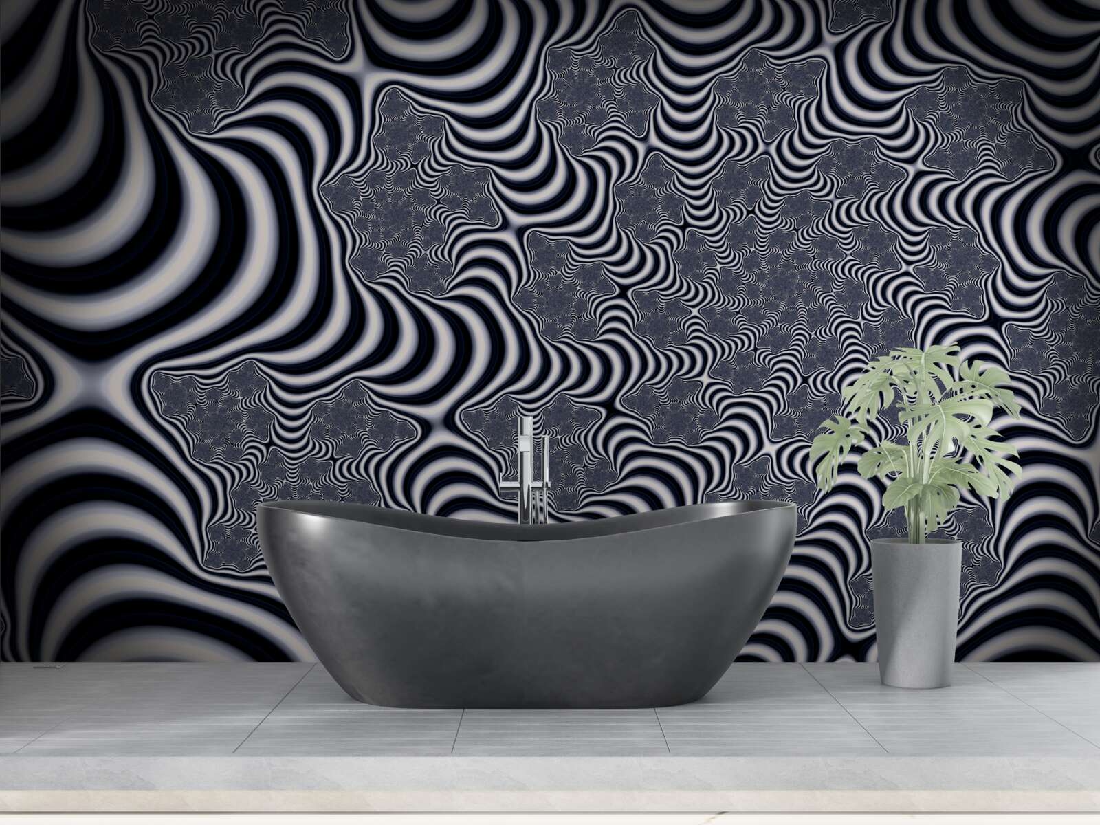 Fotobehang buizen met riemen die zich over een afstand uitstrekken