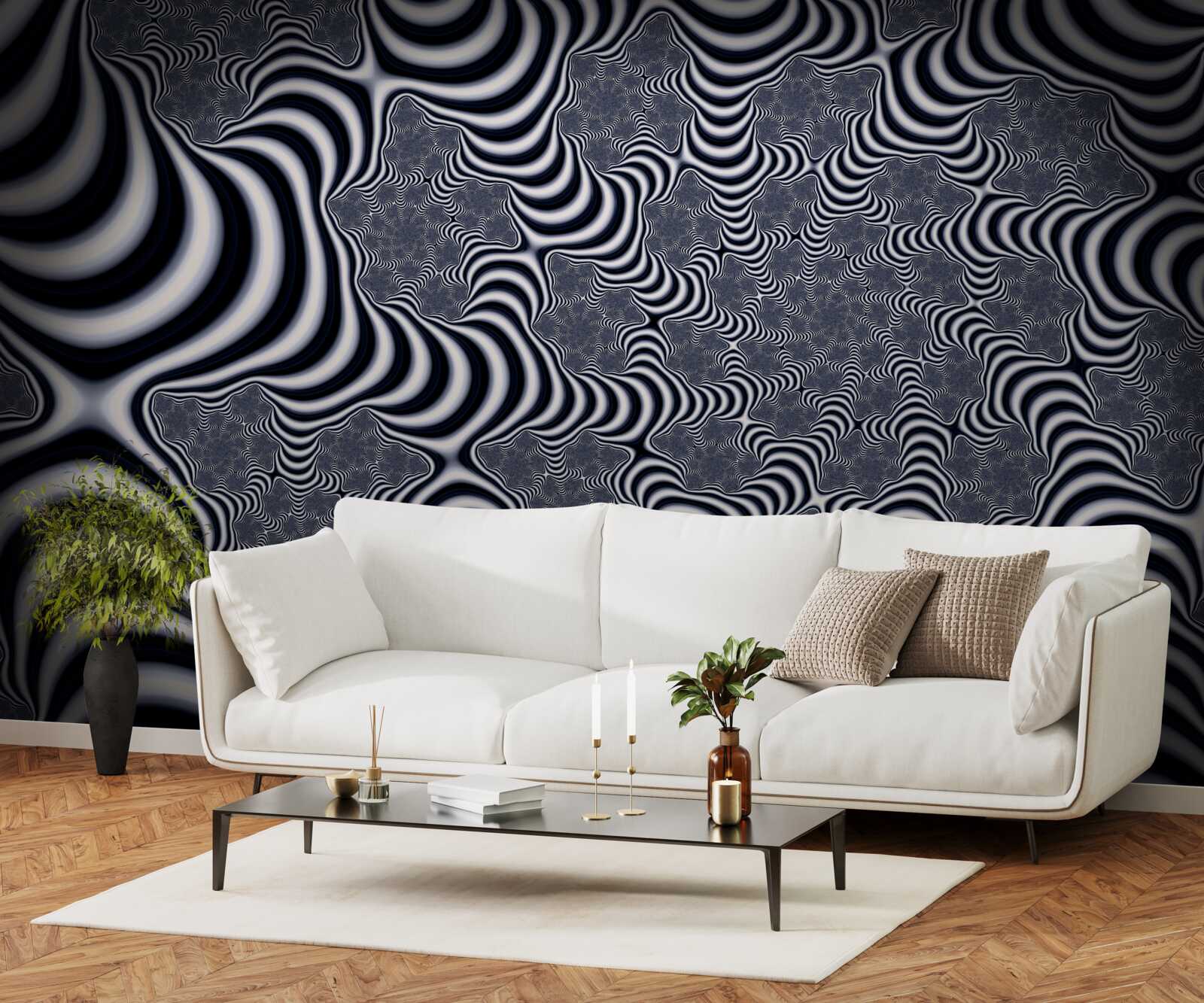 Fotobehang buizen met riemen die zich over een afstand uitstrekken