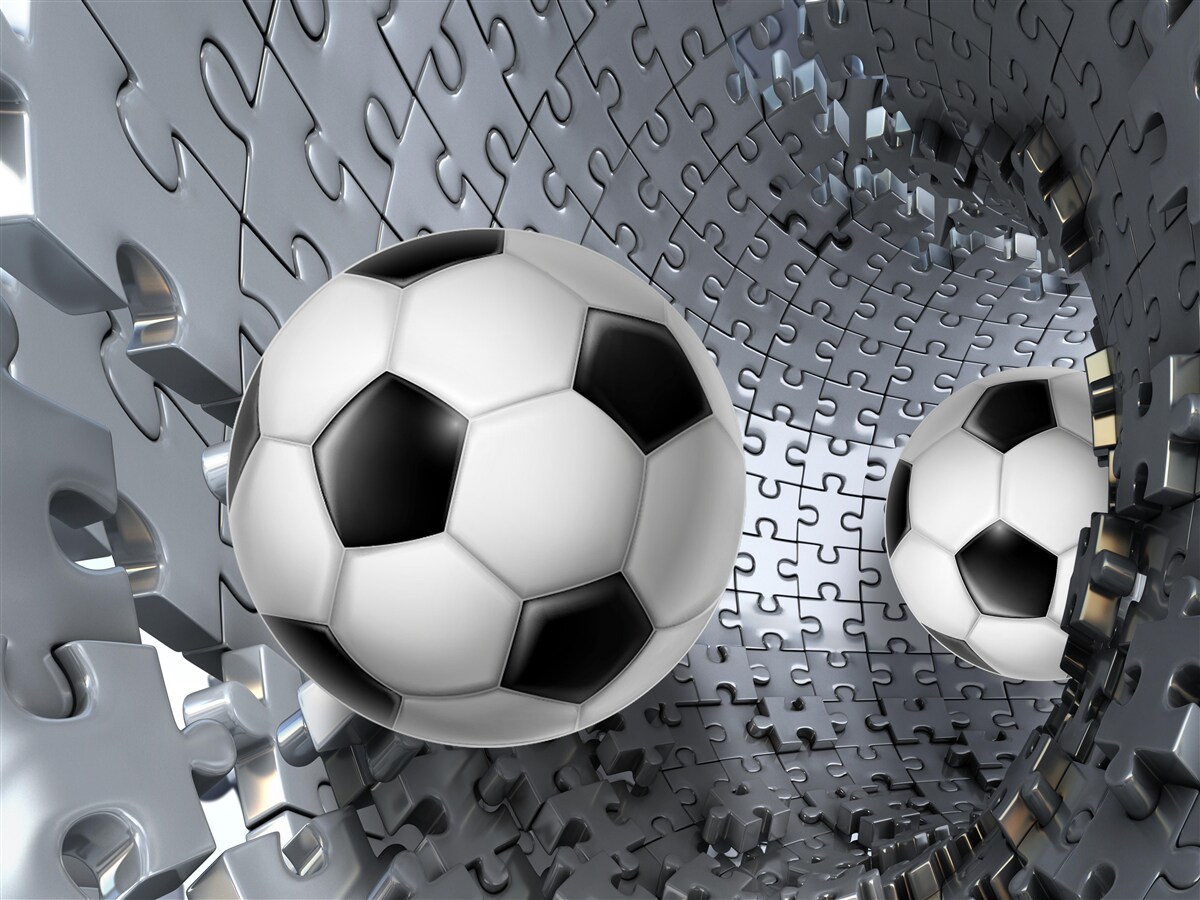 Fotobehang ballen en puzzels