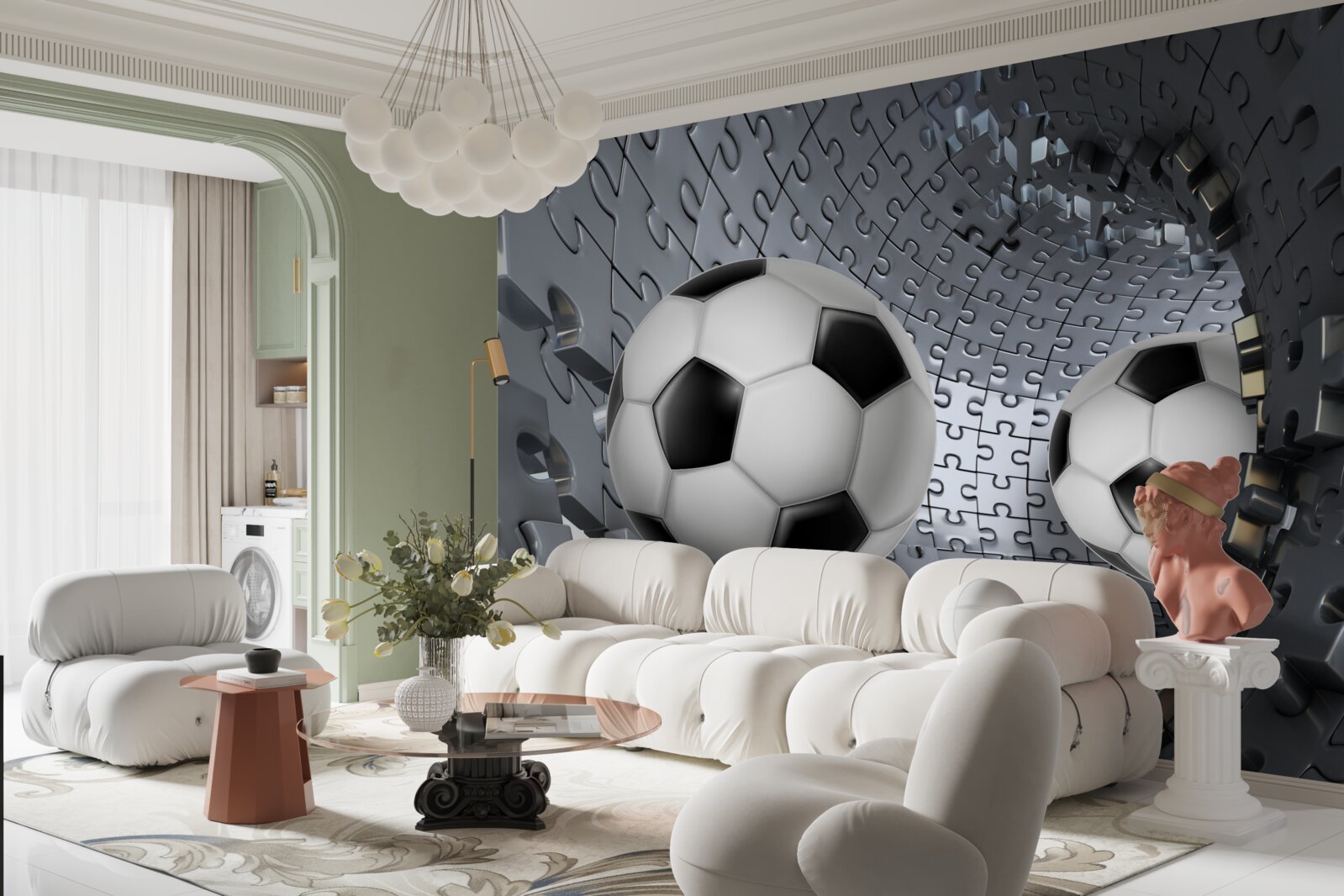 Fotobehang ballen en puzzels