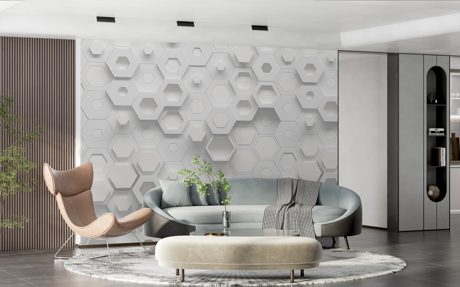 Fotobehang honingraatabstractie