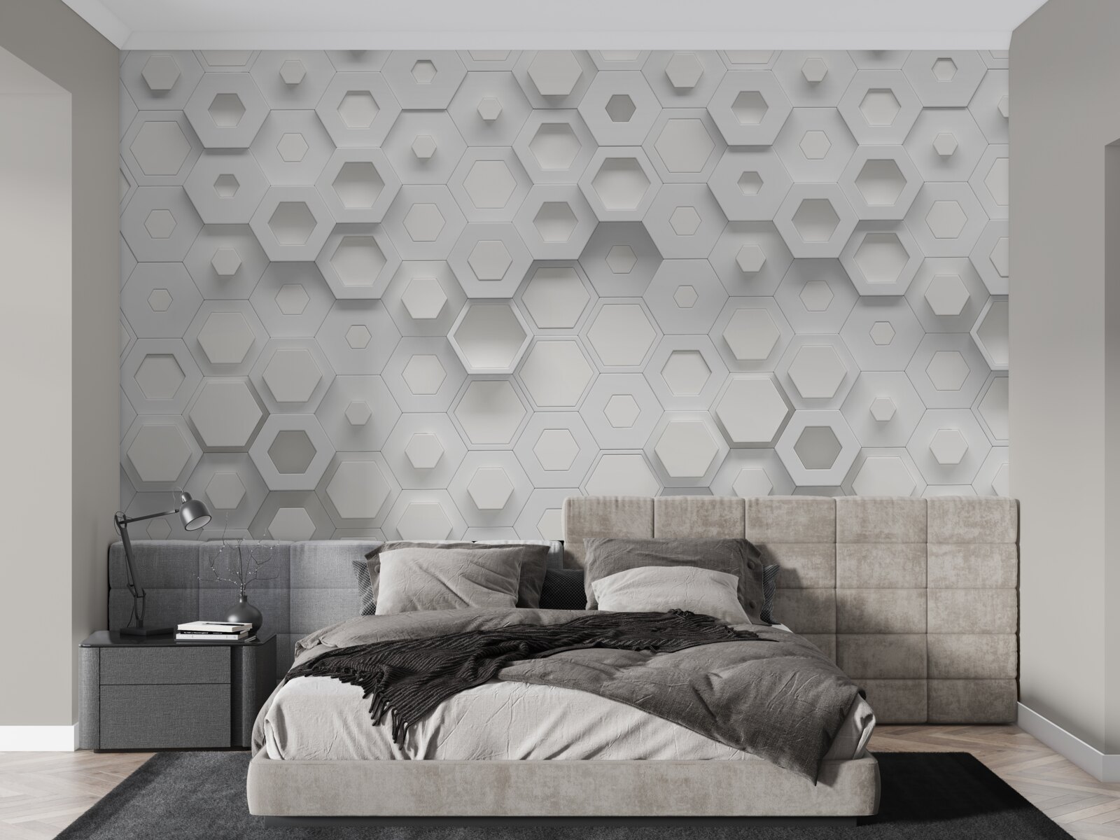 Fotobehang honingraatabstractie