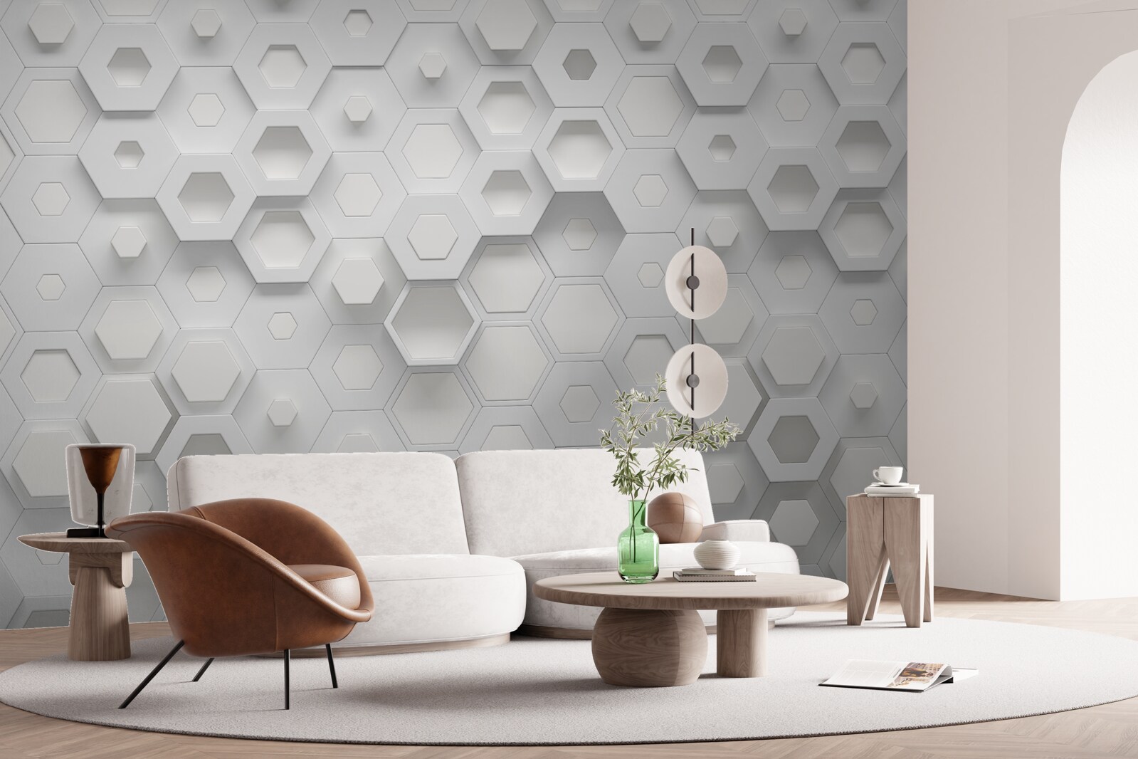 Fotobehang honingraatabstractie