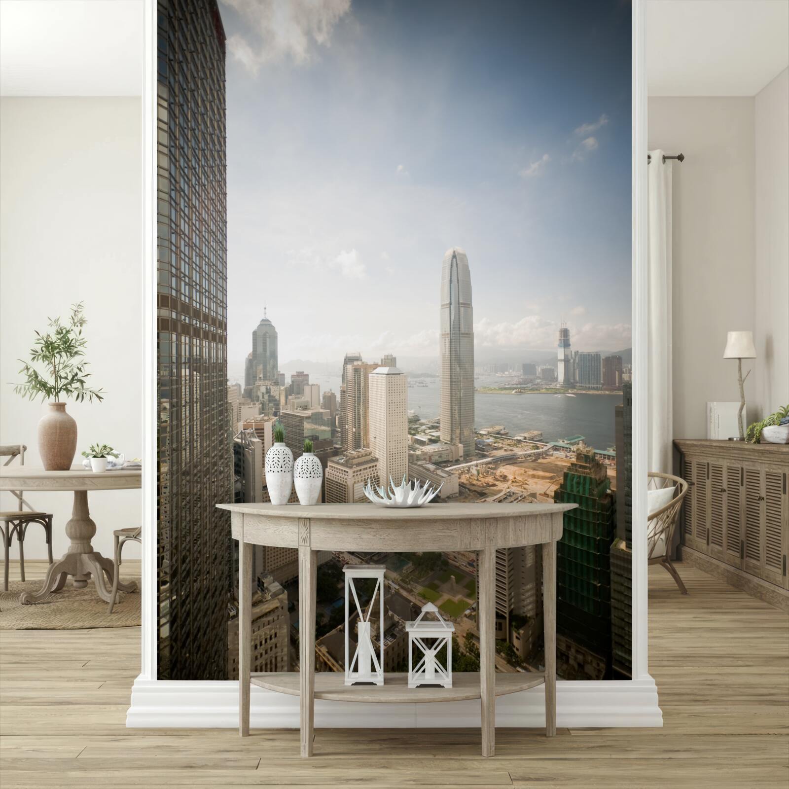 Fotobehang een uitstekend overzicht van de moderne stad