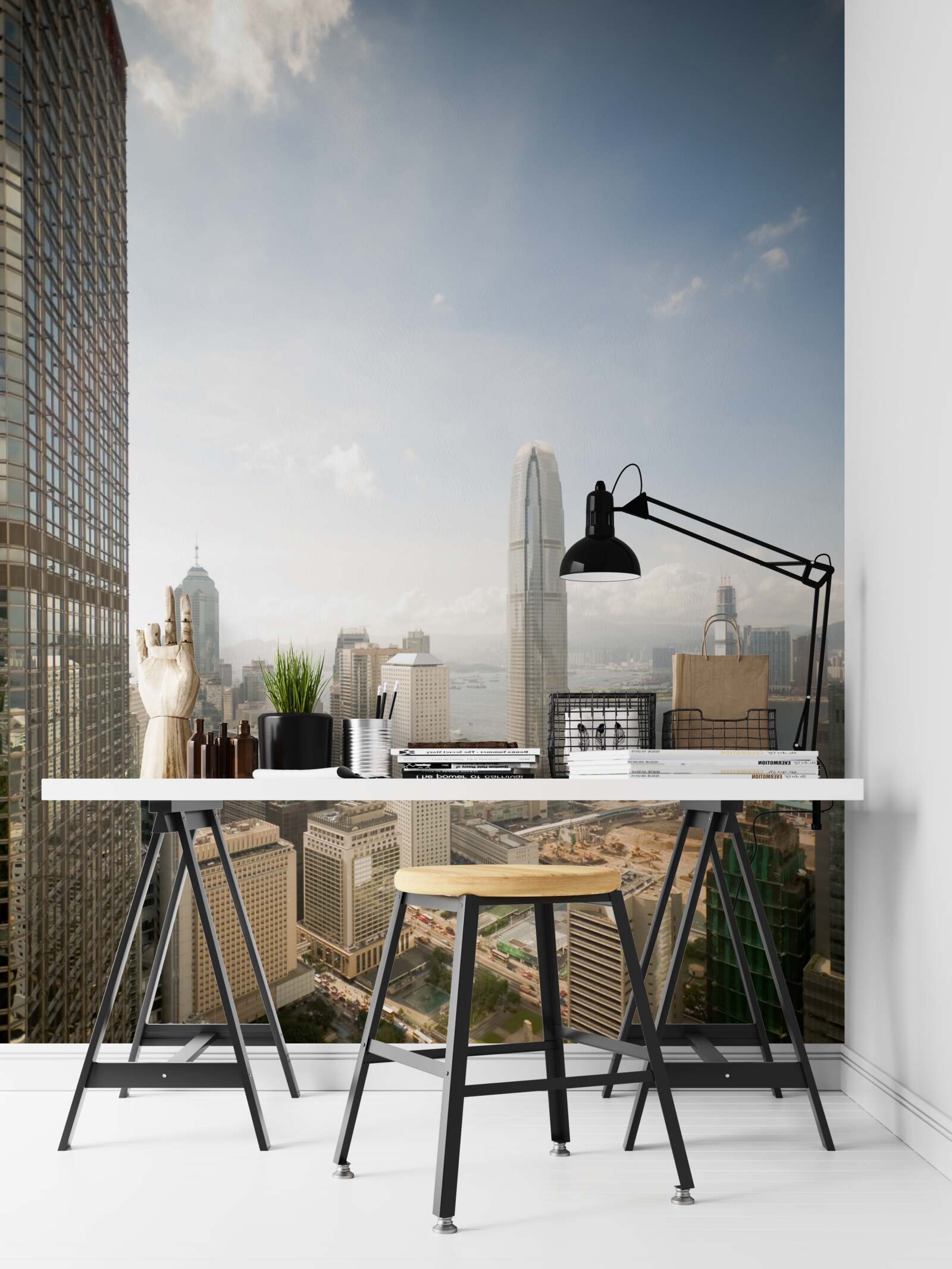 Fotobehang een uitstekend overzicht van de moderne stad