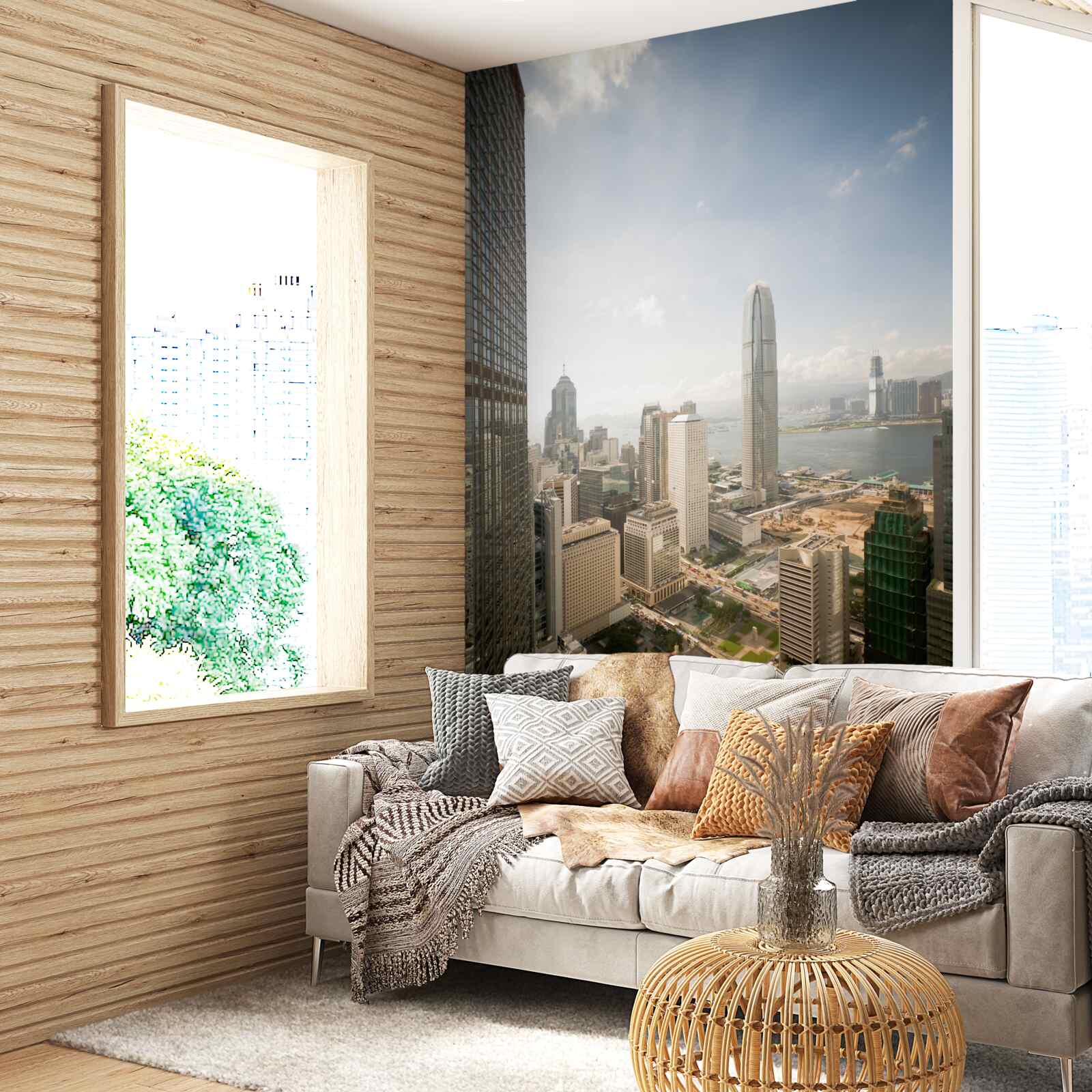 Fotobehang een uitstekend overzicht van de moderne stad