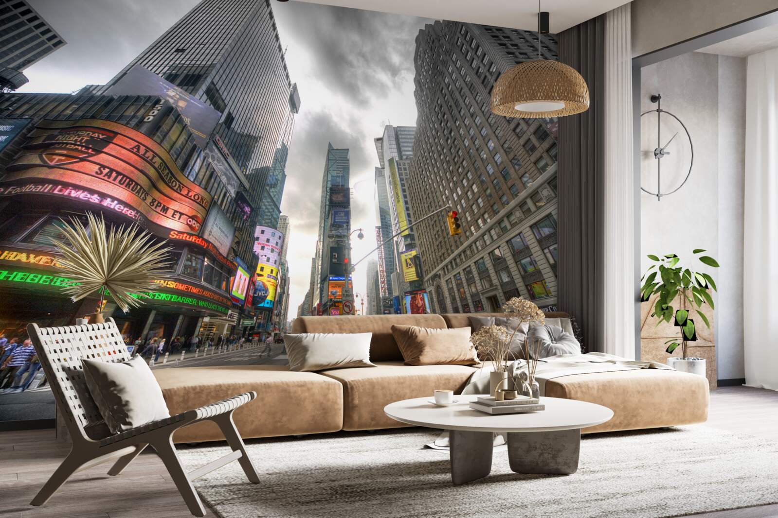 Fotobehang de stad aan de vooravond van de storm