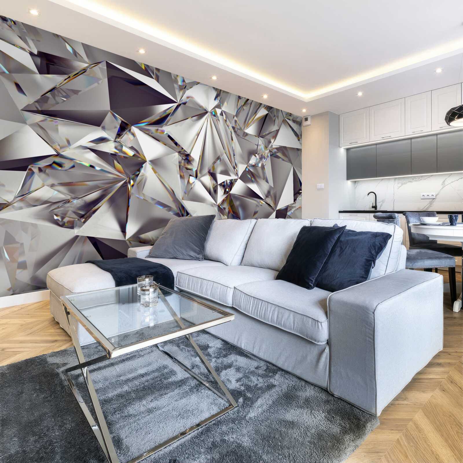 Fotobehang abstractie met geometrische vormen