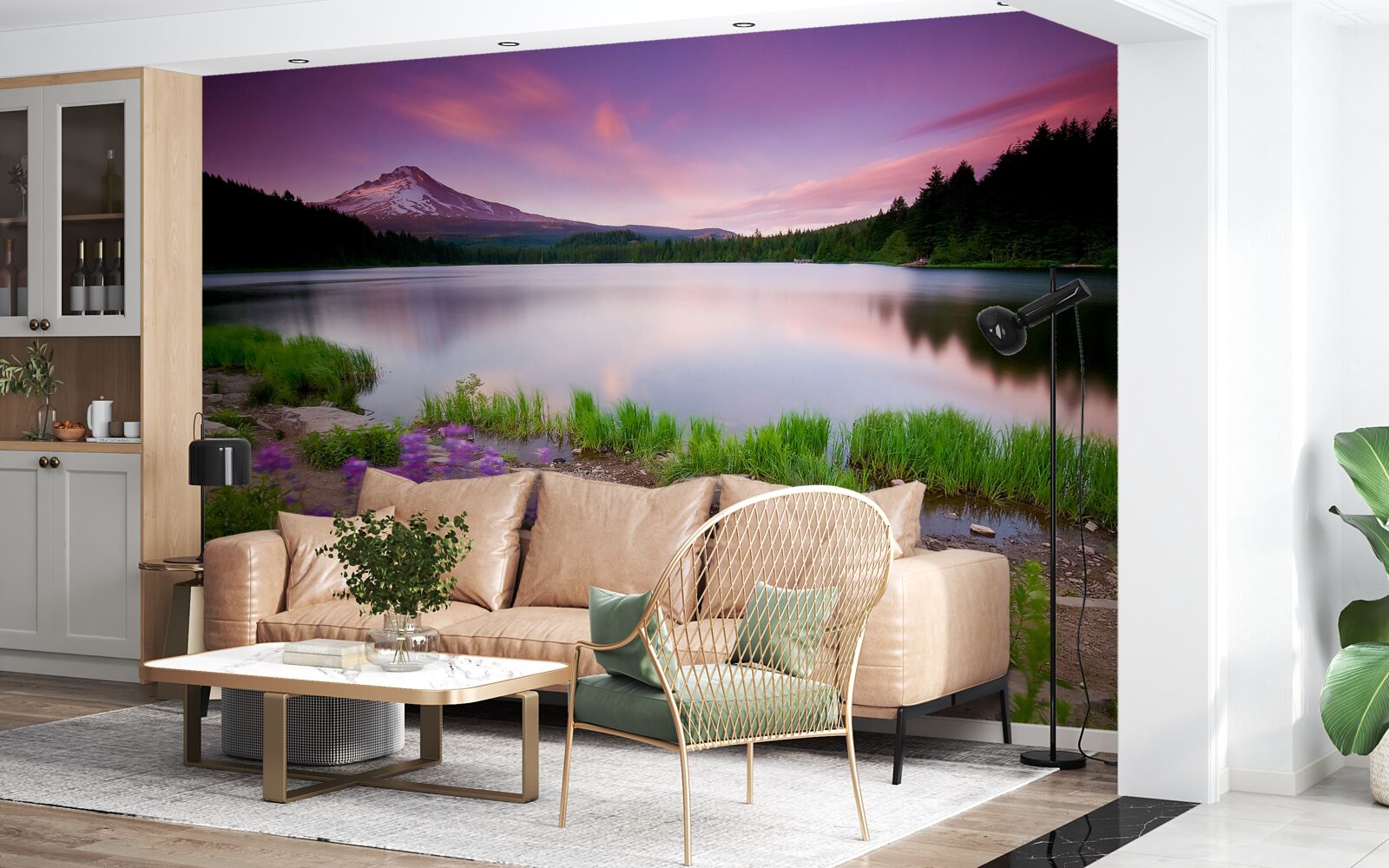 Fotobehang avondfrisheid in de alpen