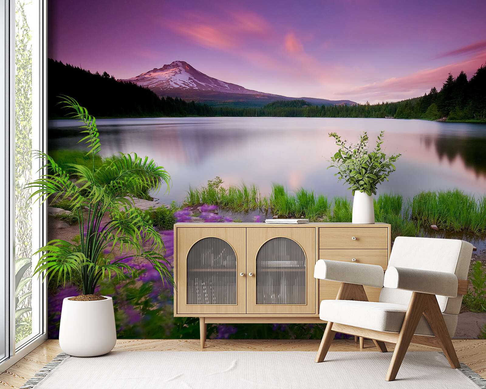 Fotobehang avondfrisheid in de alpen