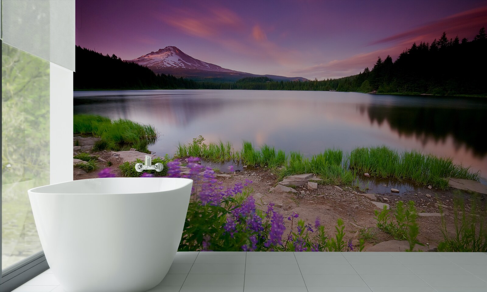 Fotobehang avondfrisheid in de alpen