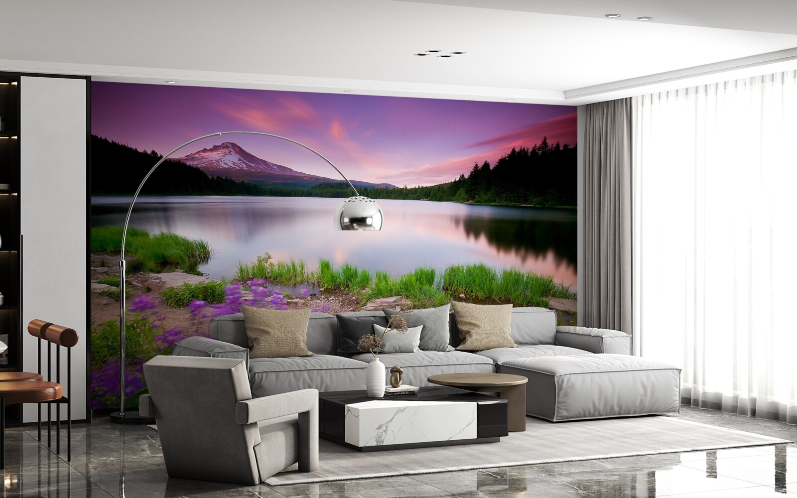 Fotobehang avondfrisheid in de alpen