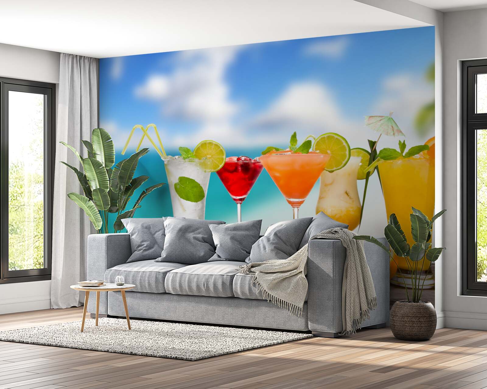 Fotobehang tropische cocktails voor de zomer