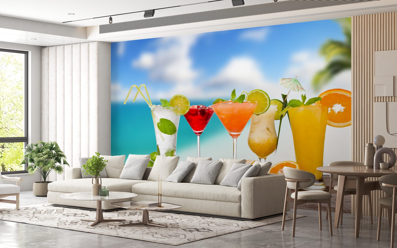 Fotobehang tropische cocktails voor de zomer