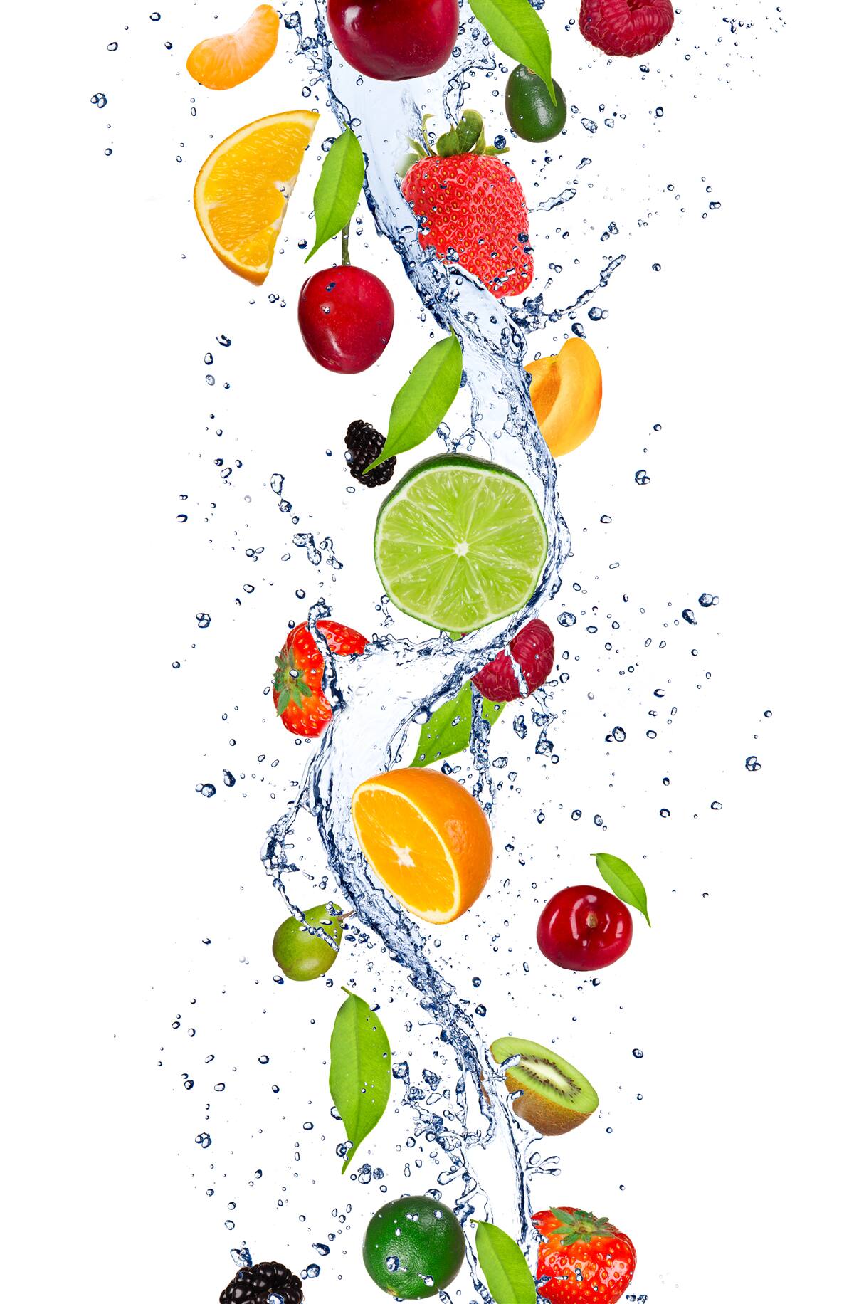 Fotobehang water en vruchtendrank