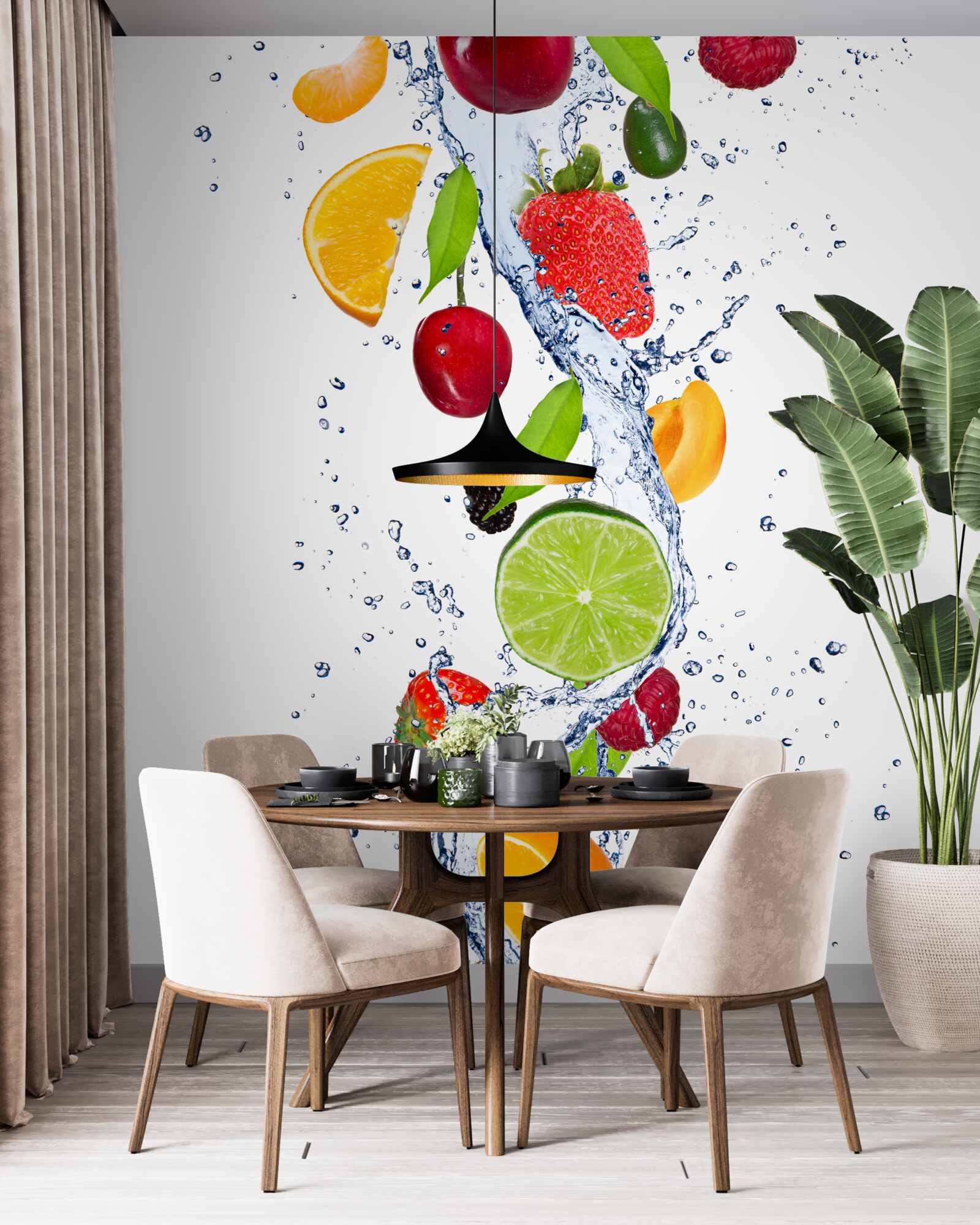 Fotobehang water en vruchtendrank