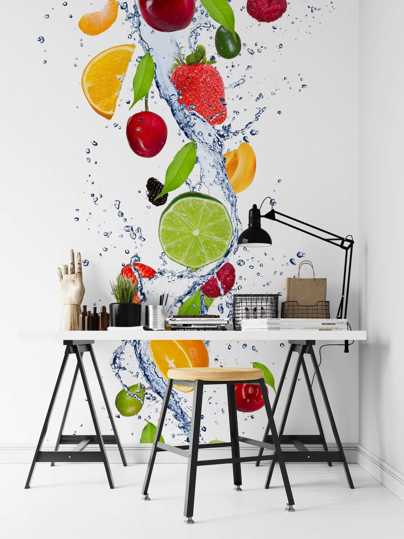 Fotobehang water en vruchtendrank