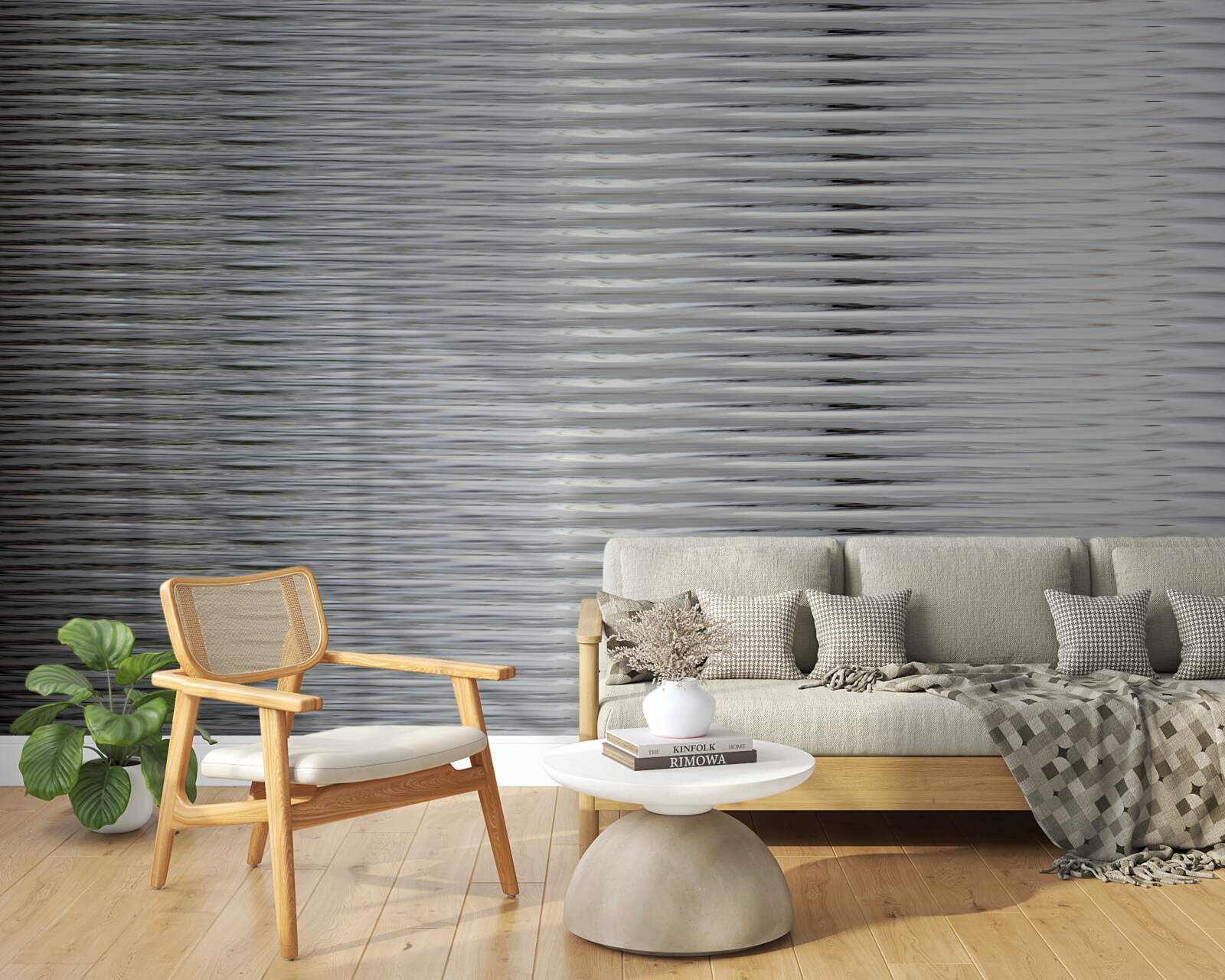 Fotobehang verloop van horizontale strepen