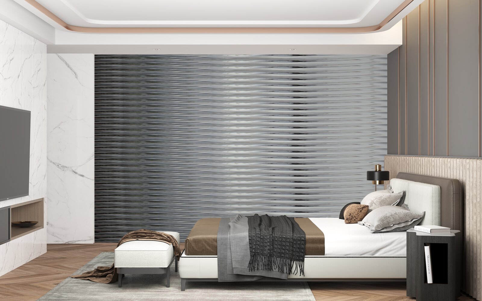 Fotobehang verloop van horizontale strepen