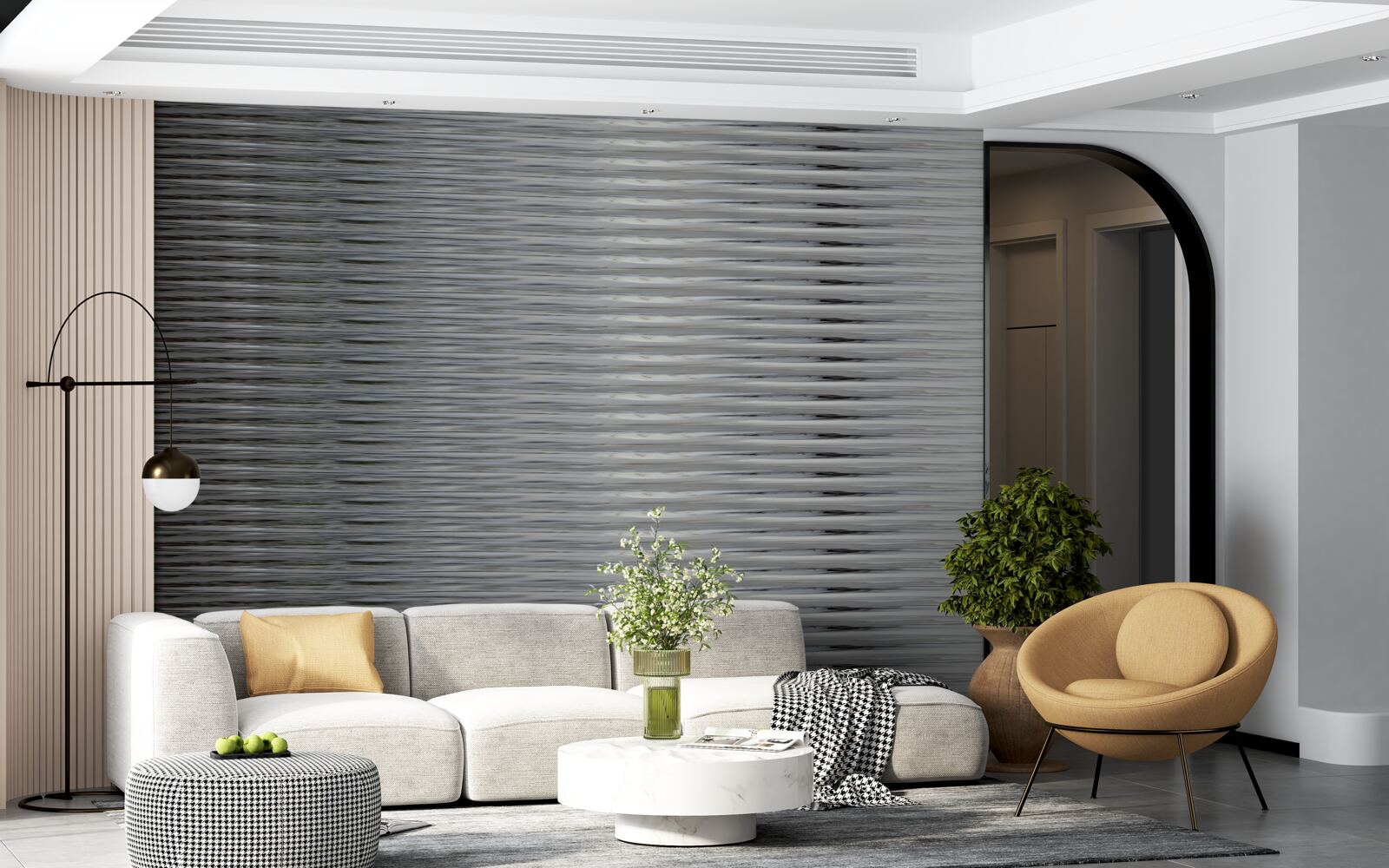 Fotobehang verloop van horizontale strepen