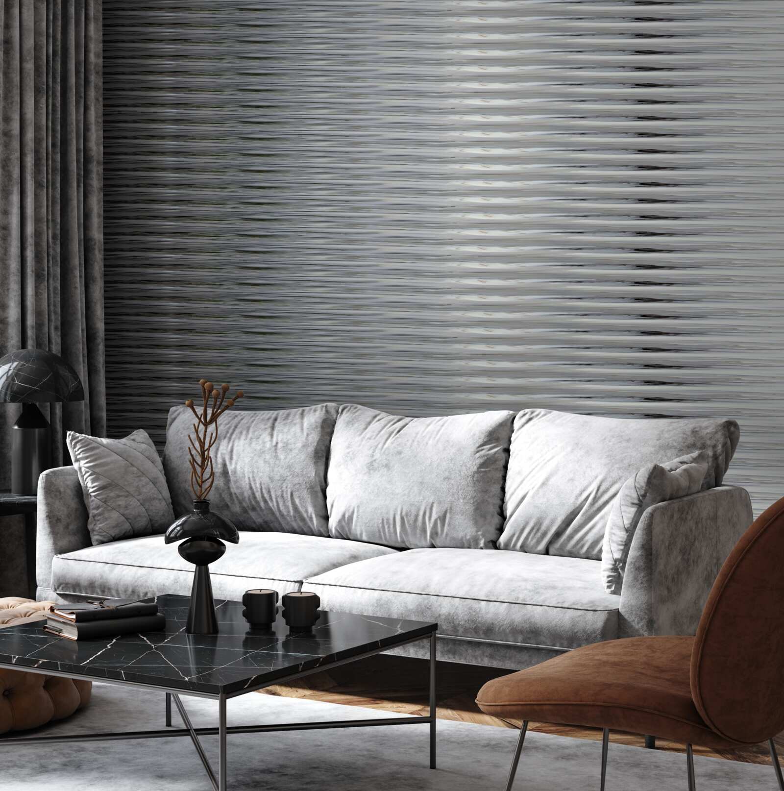 Fotobehang verloop van horizontale strepen