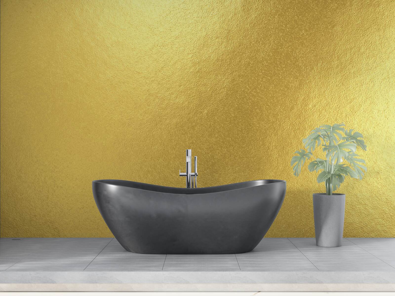 Fotobehang de zon door het raam als het regent