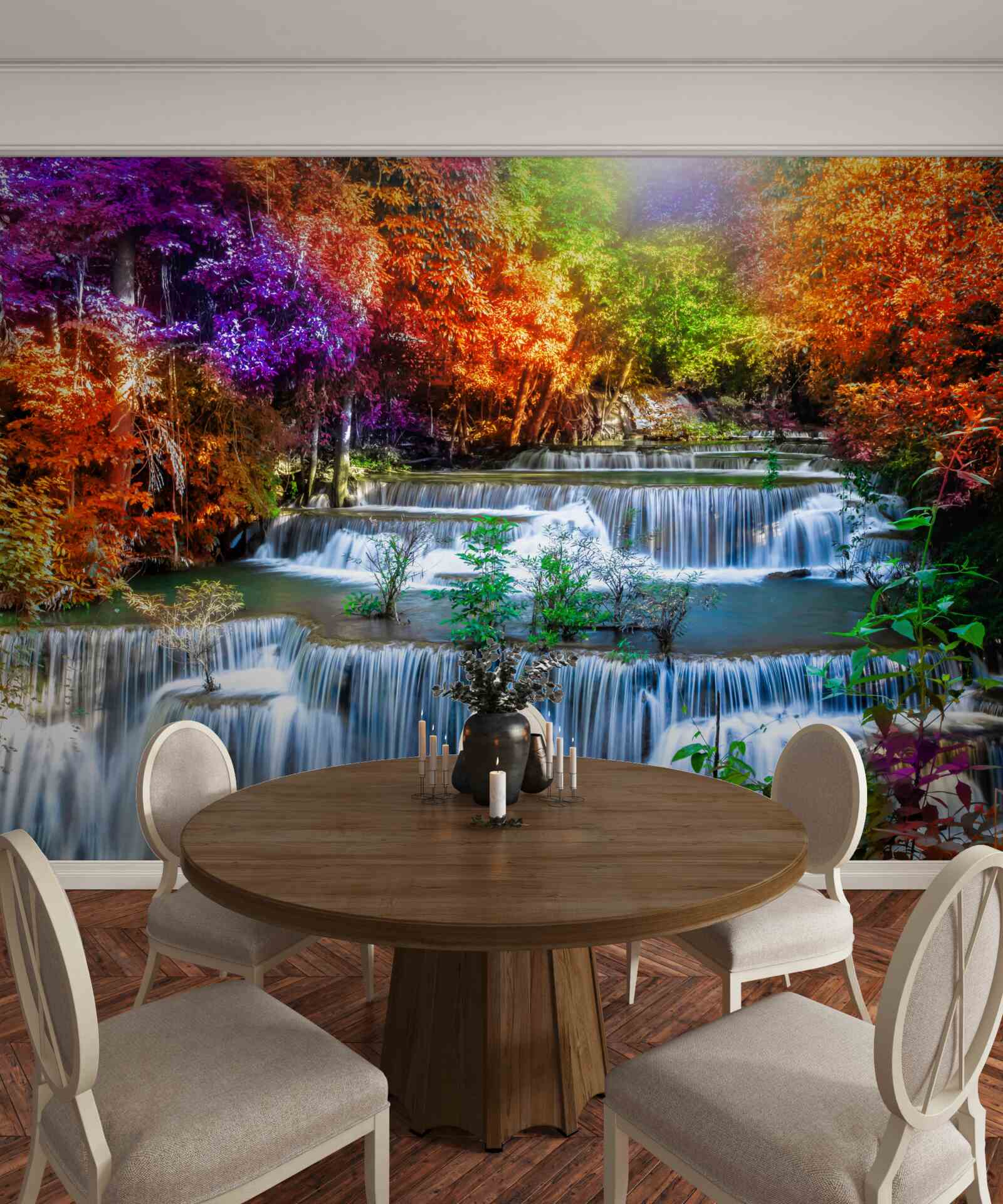 Fotobehang herfstwaterval in de woestijn