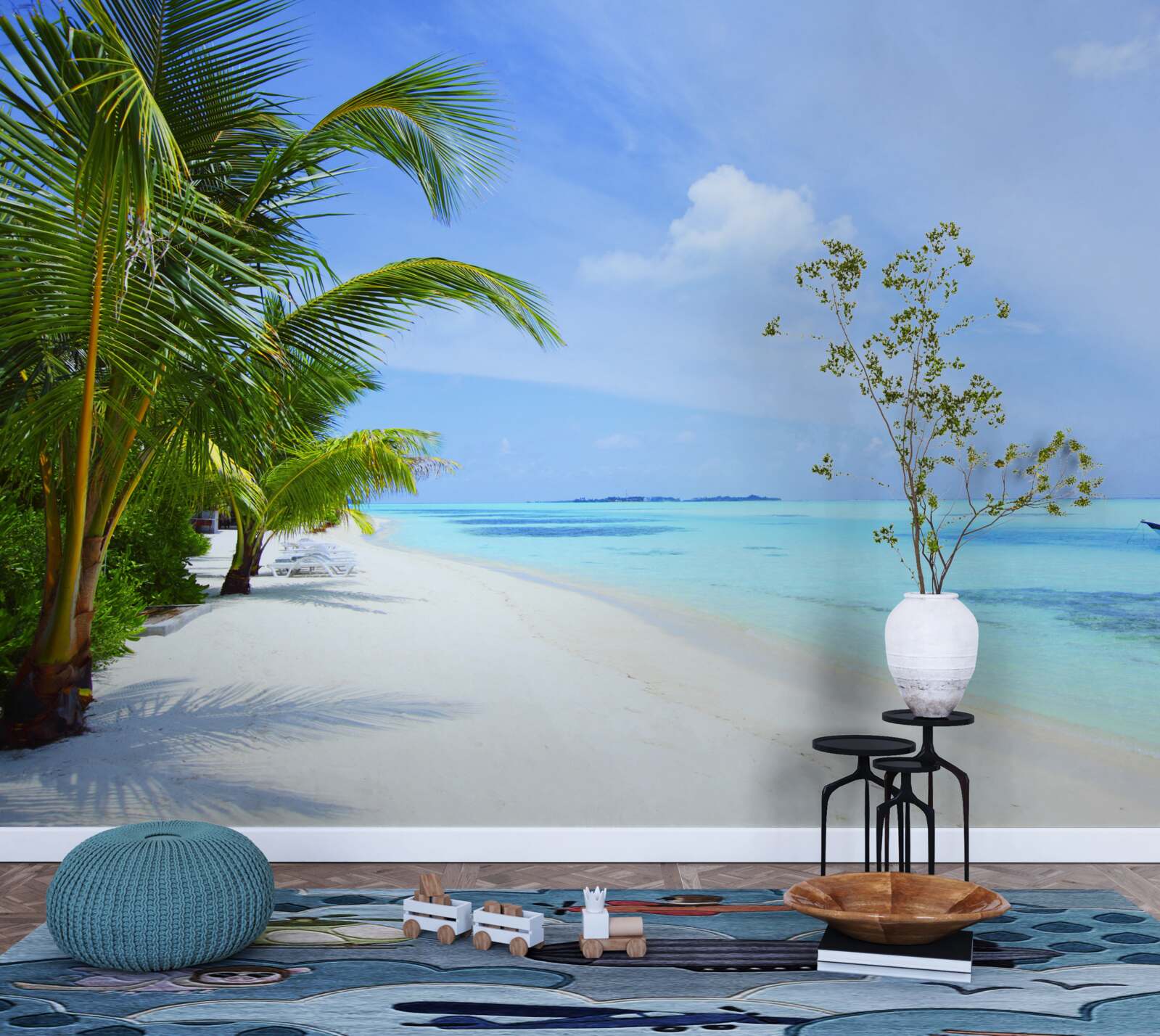 Fotobehang turquoise wateren voor de tropische kusten