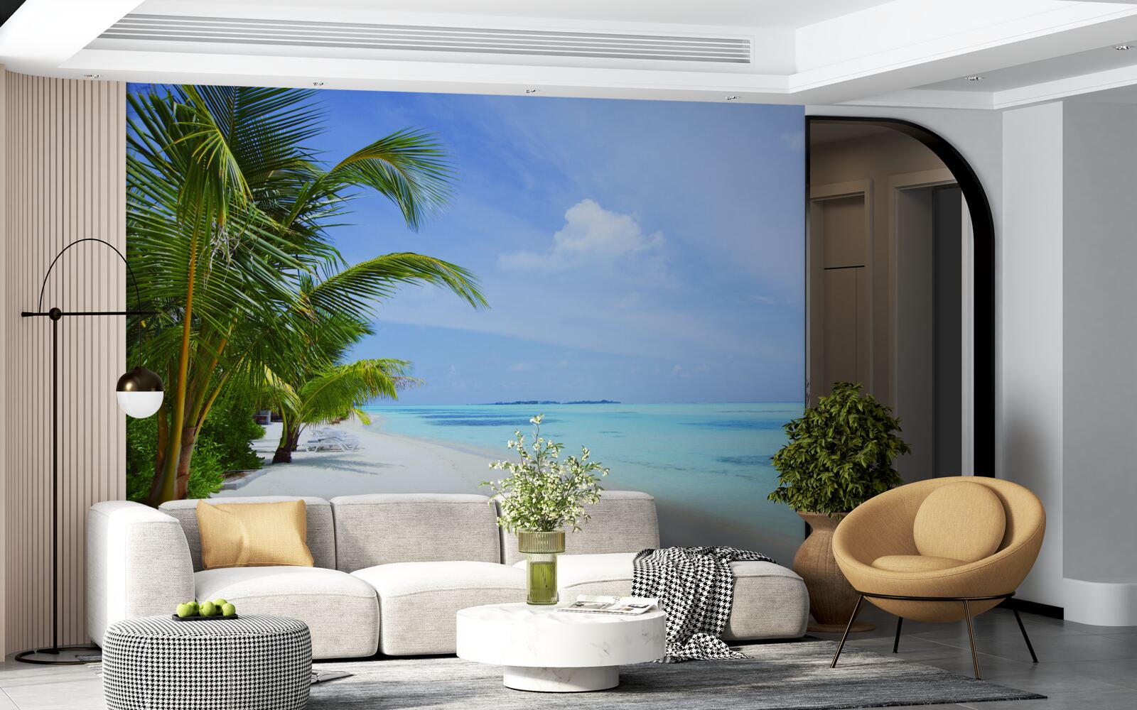 Fotobehang turquoise wateren voor de tropische kusten