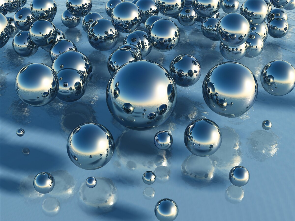 Fotobehang abstractie van grote regendruppels