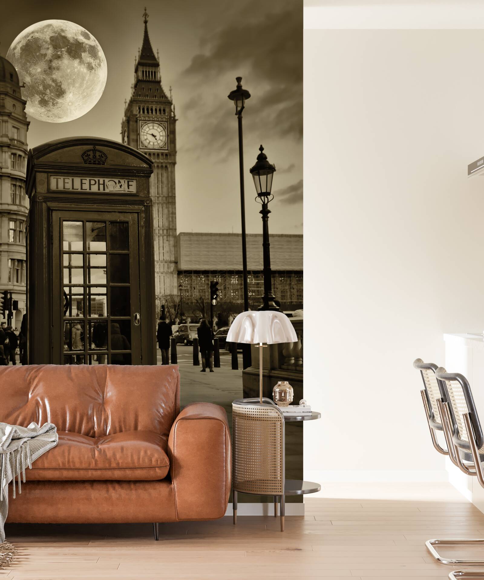 Fotobehang telefooncel bij big Ben