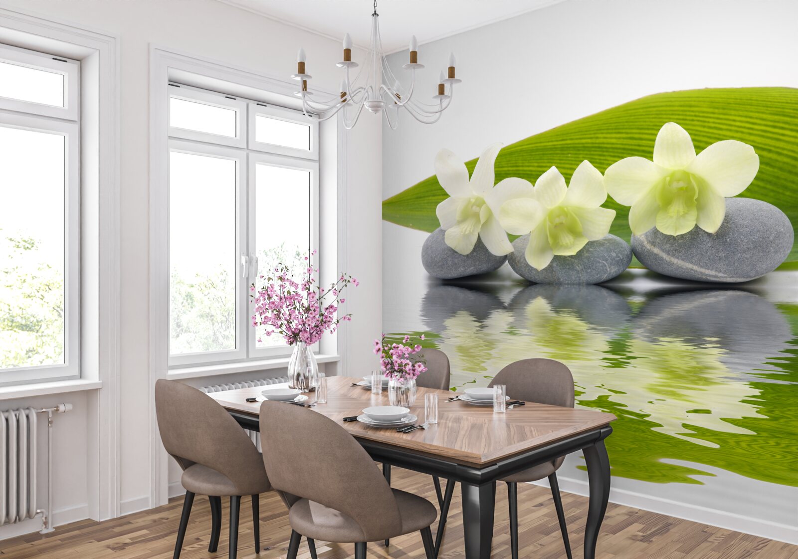 Fotobehang lijn op het wateroppervlak