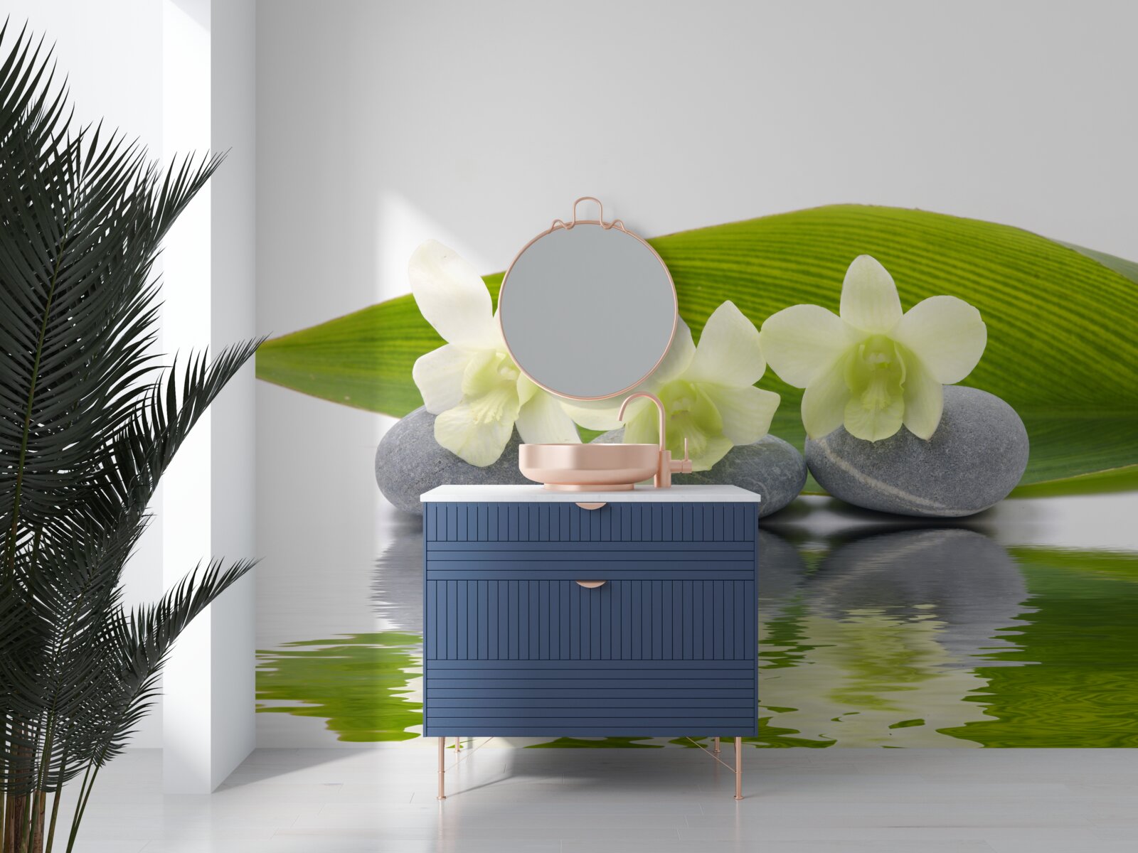 Fotobehang lijn op het wateroppervlak