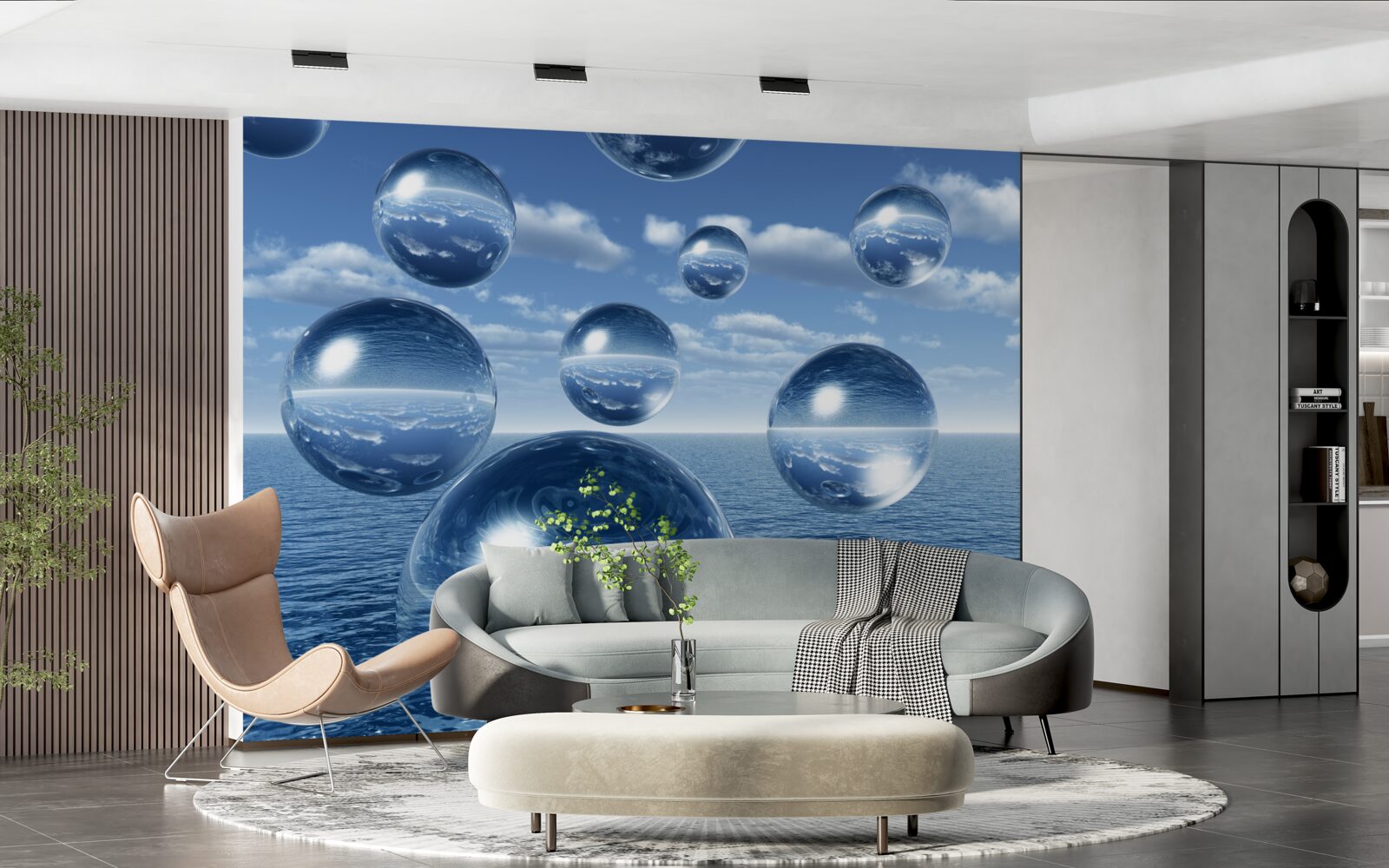 Fotobehang druppels water stromen in zee