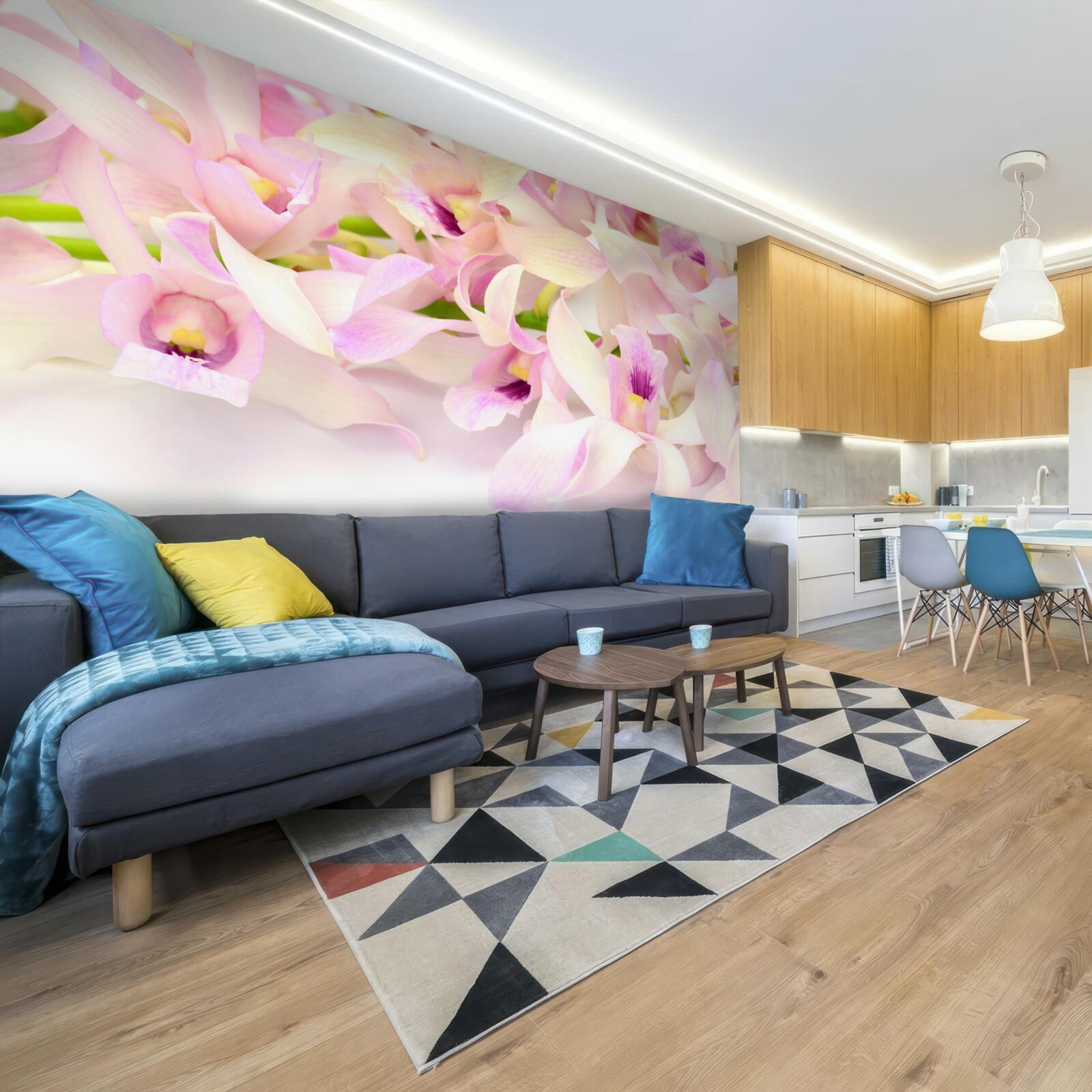 Fotobehang tere roze bloemknoppen