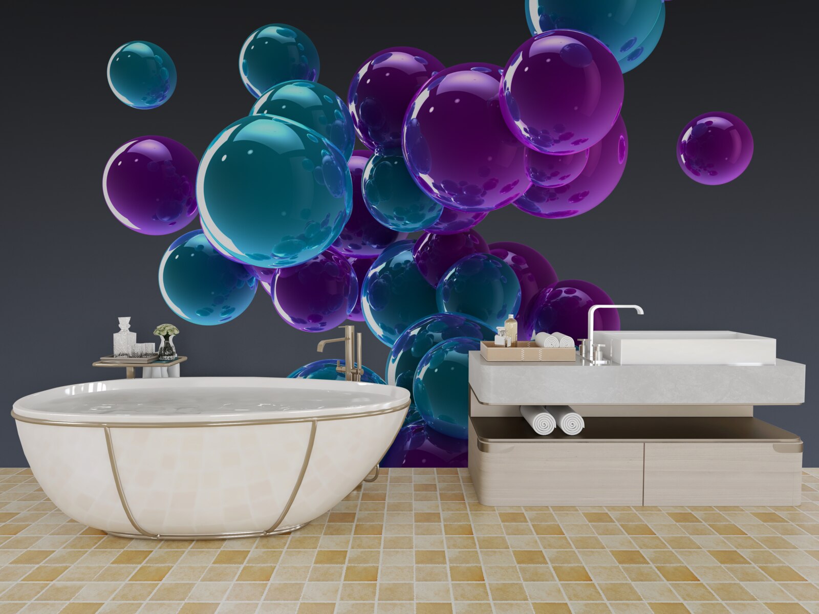 Fotobehang waterdruppels in close-up