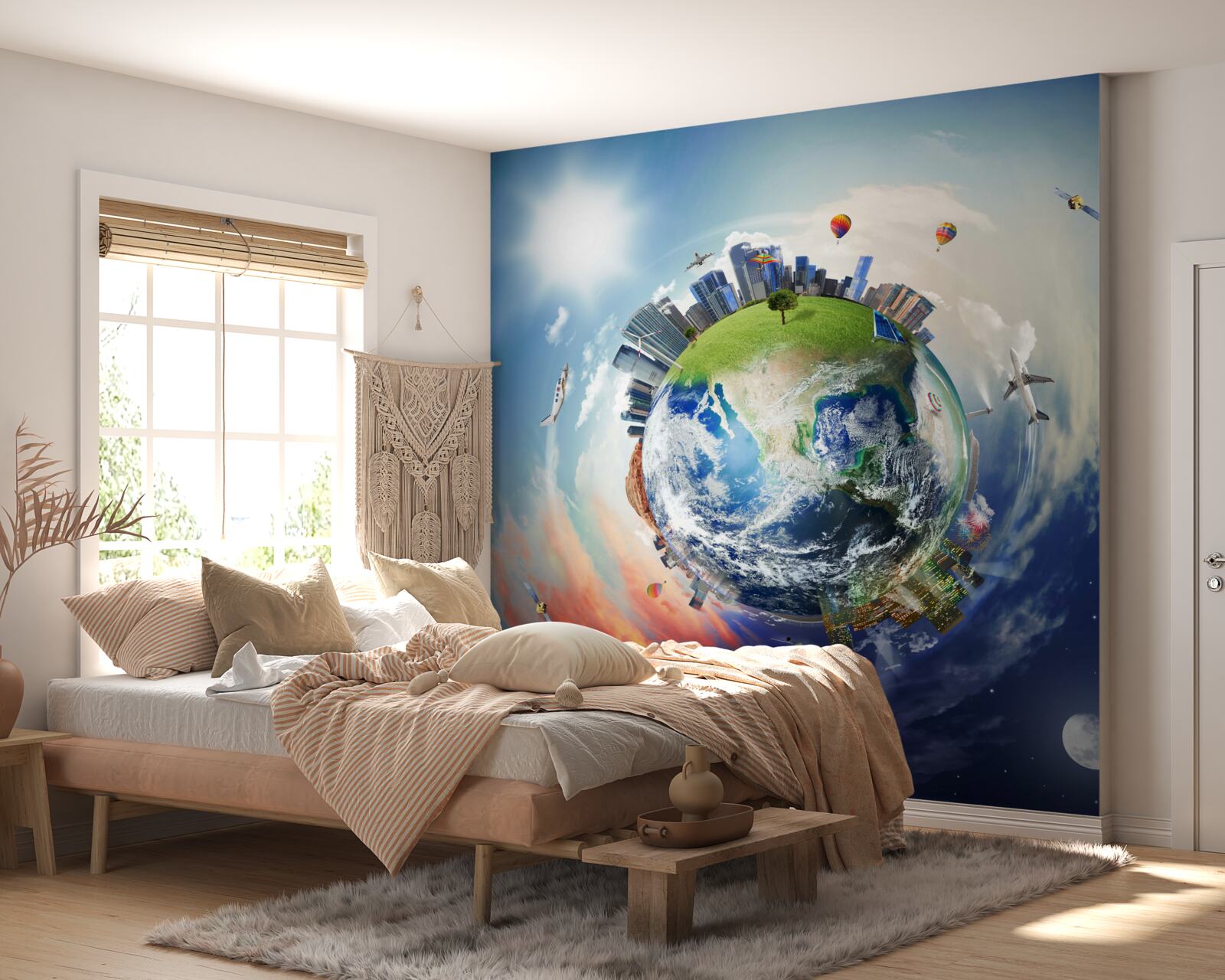 Fotobehang gebieden en nederzettingen in abstracte vorm