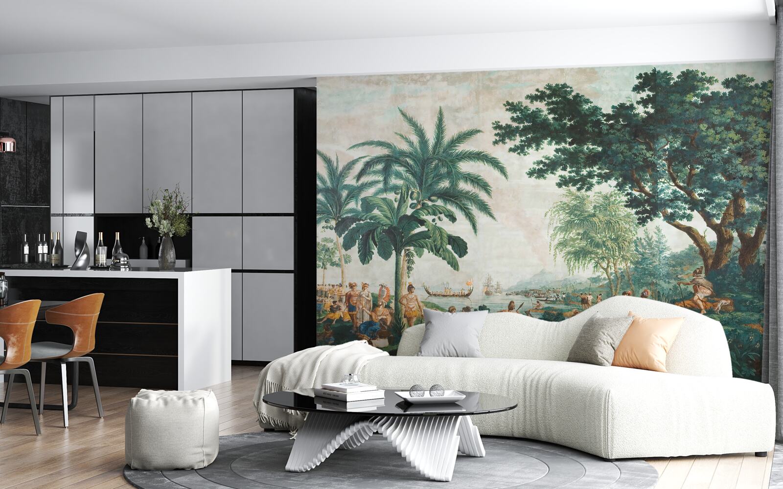 Fotobehang mensen in de jungle