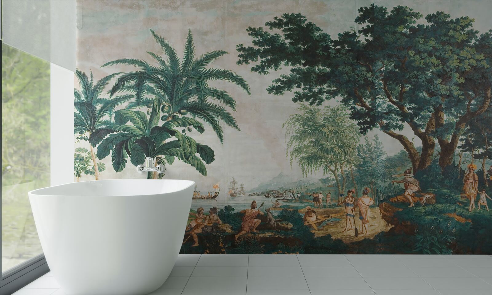 Fotobehang mensen in de jungle