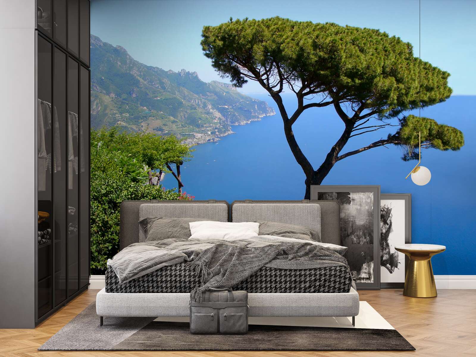 Fotobehang een eenzame boom aan de kust