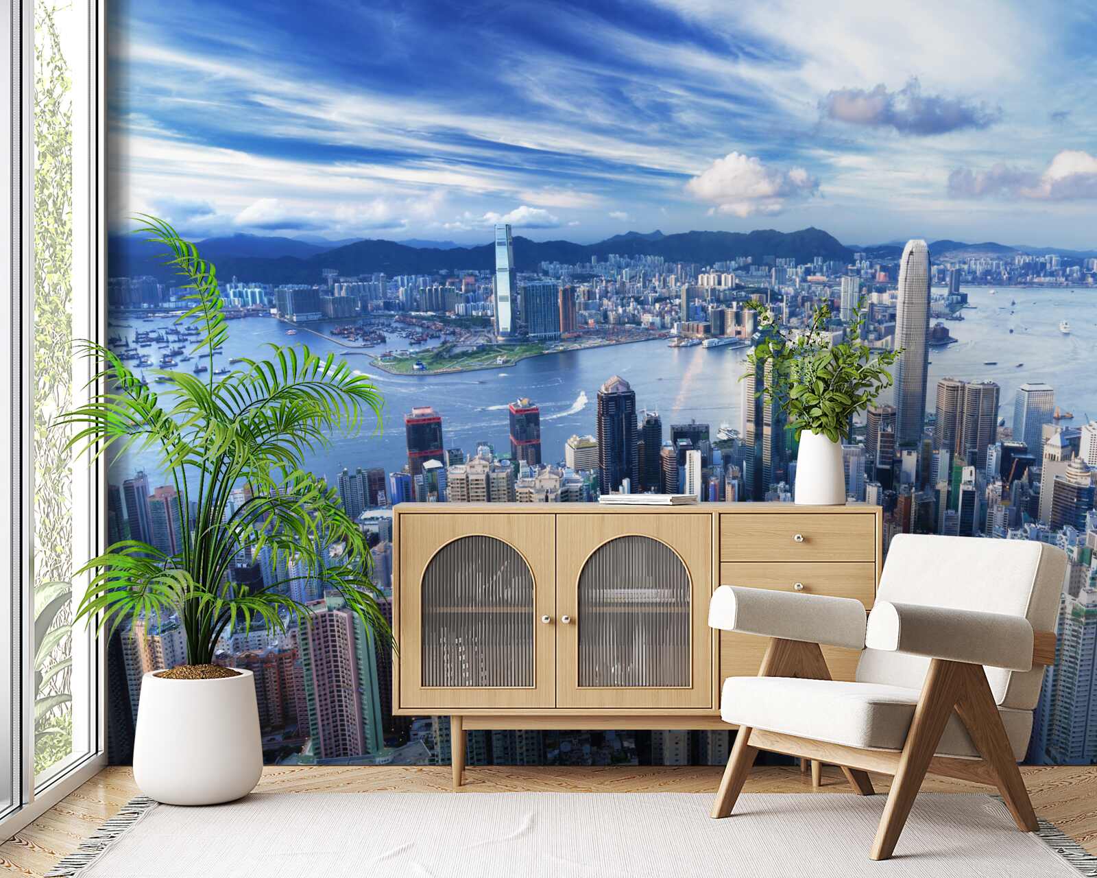 Fotobehang een zonnige dag in shanghai