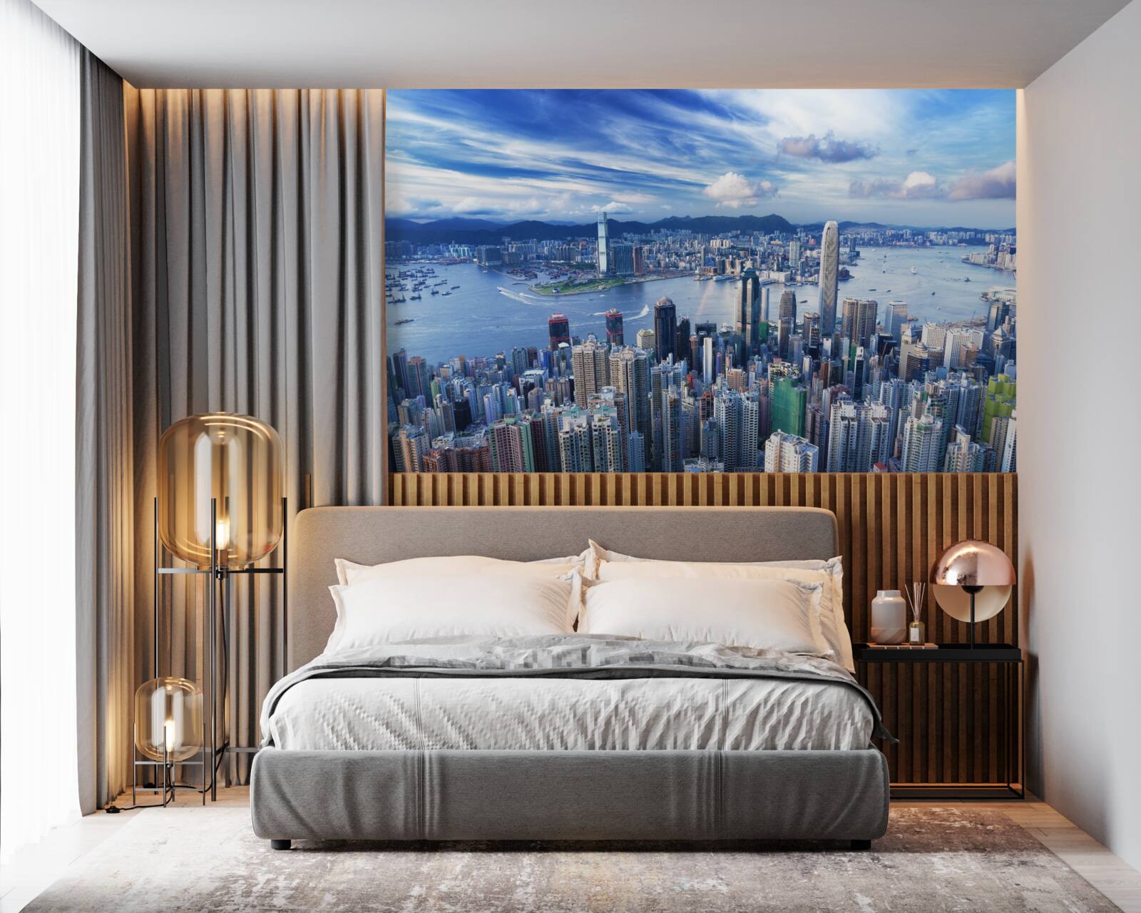 Fotobehang een zonnige dag in shanghai