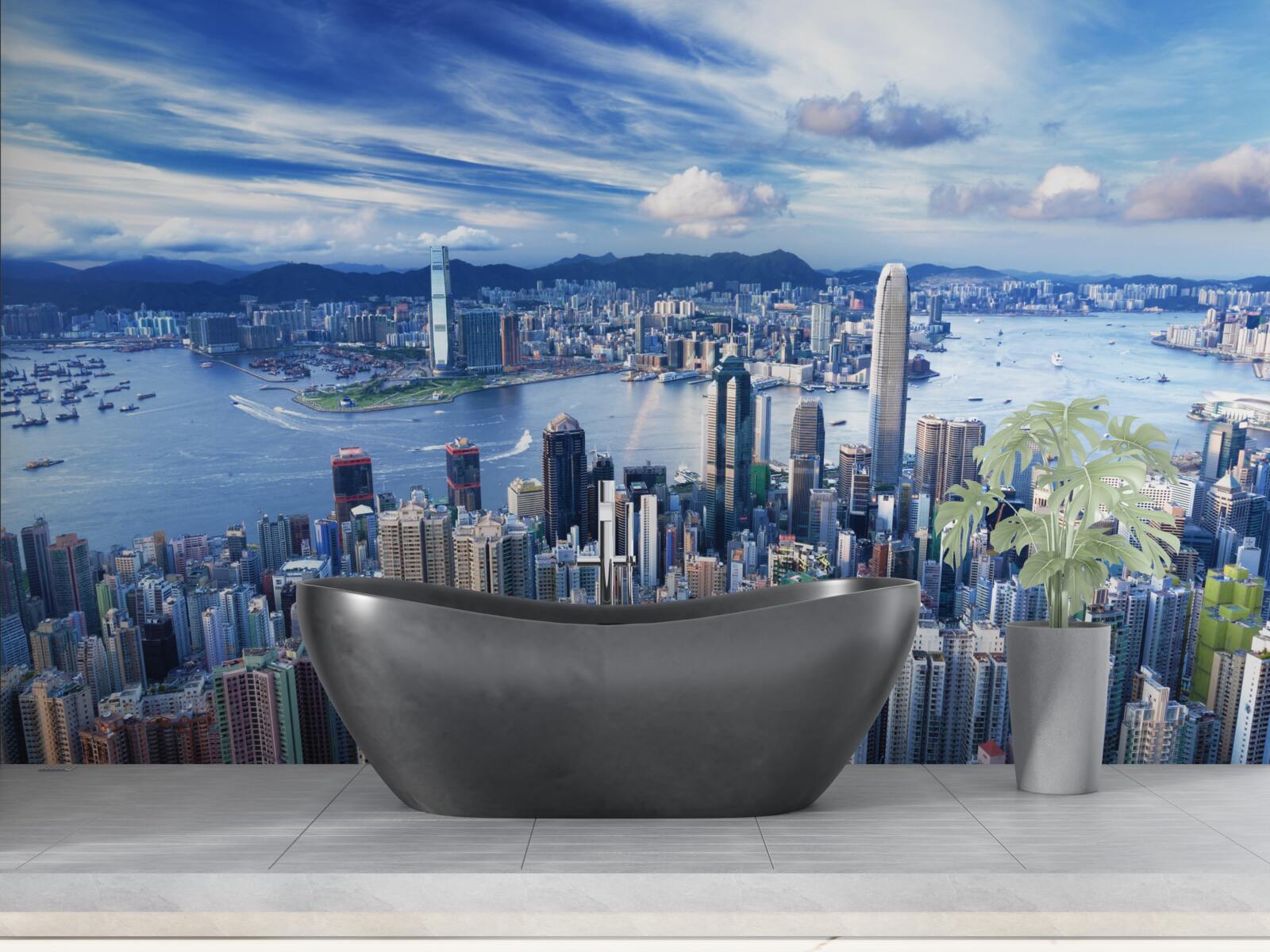 Fotobehang een zonnige dag in shanghai