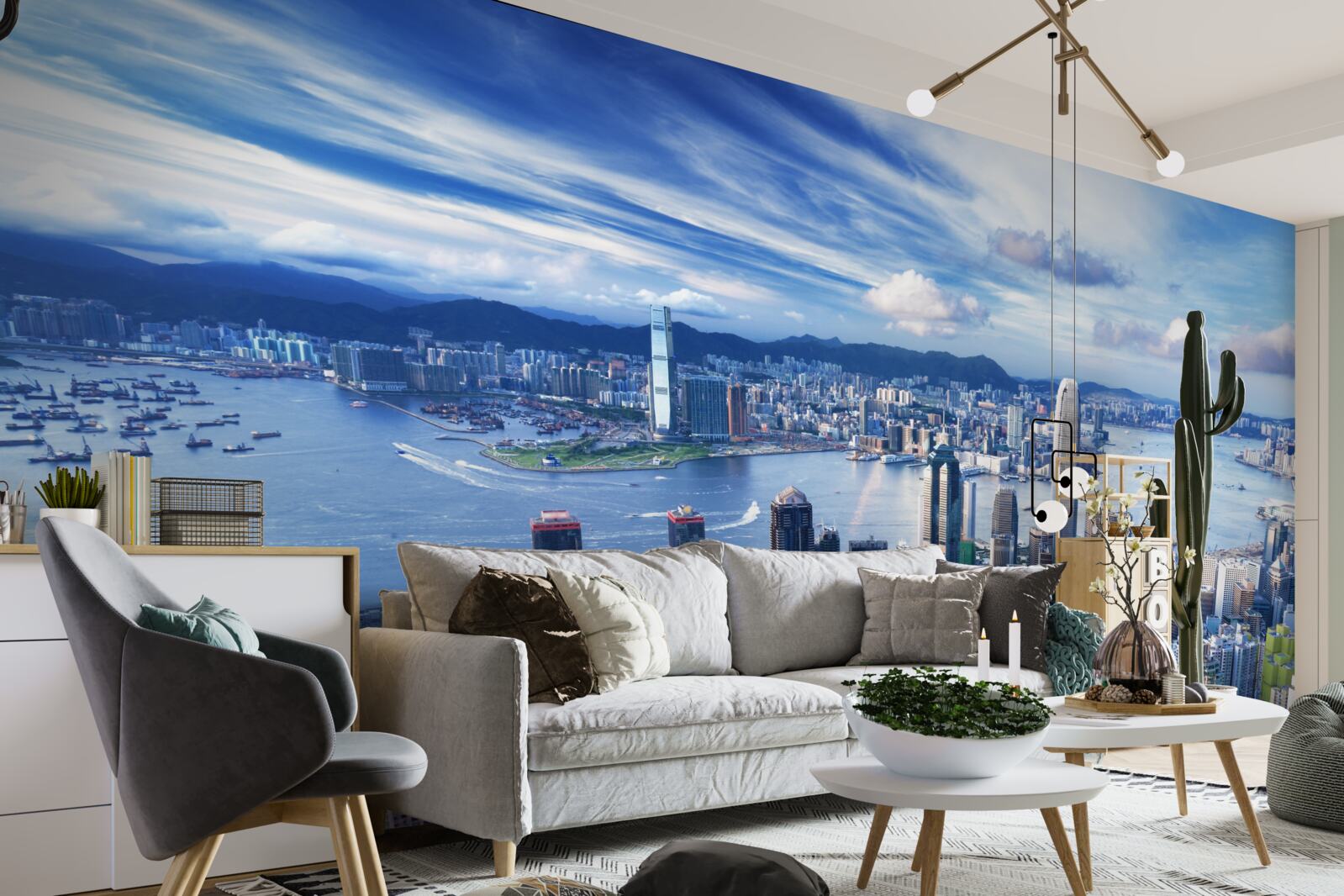 Fotobehang een zonnige dag in shanghai