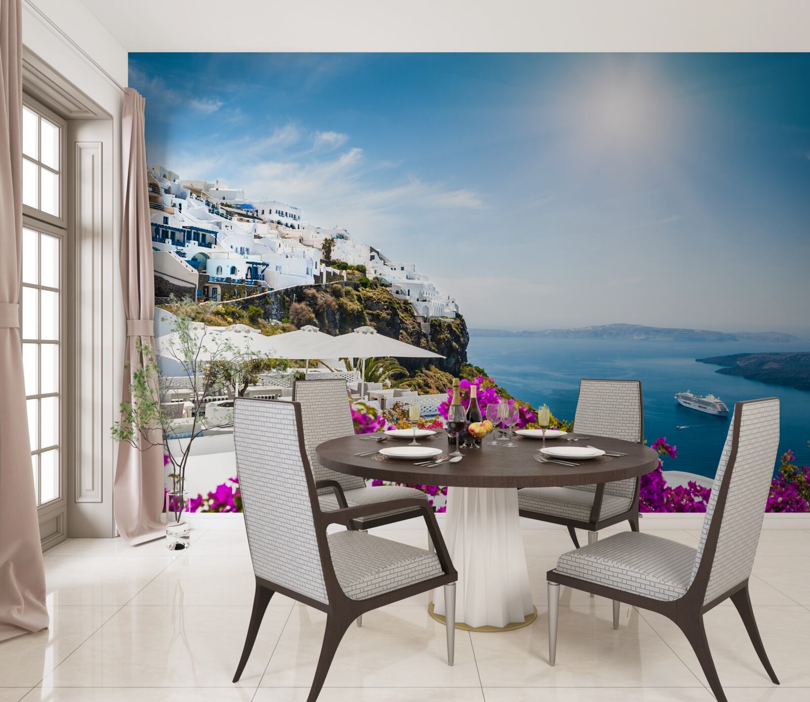 Fotobehang de stralende zon van griekenland