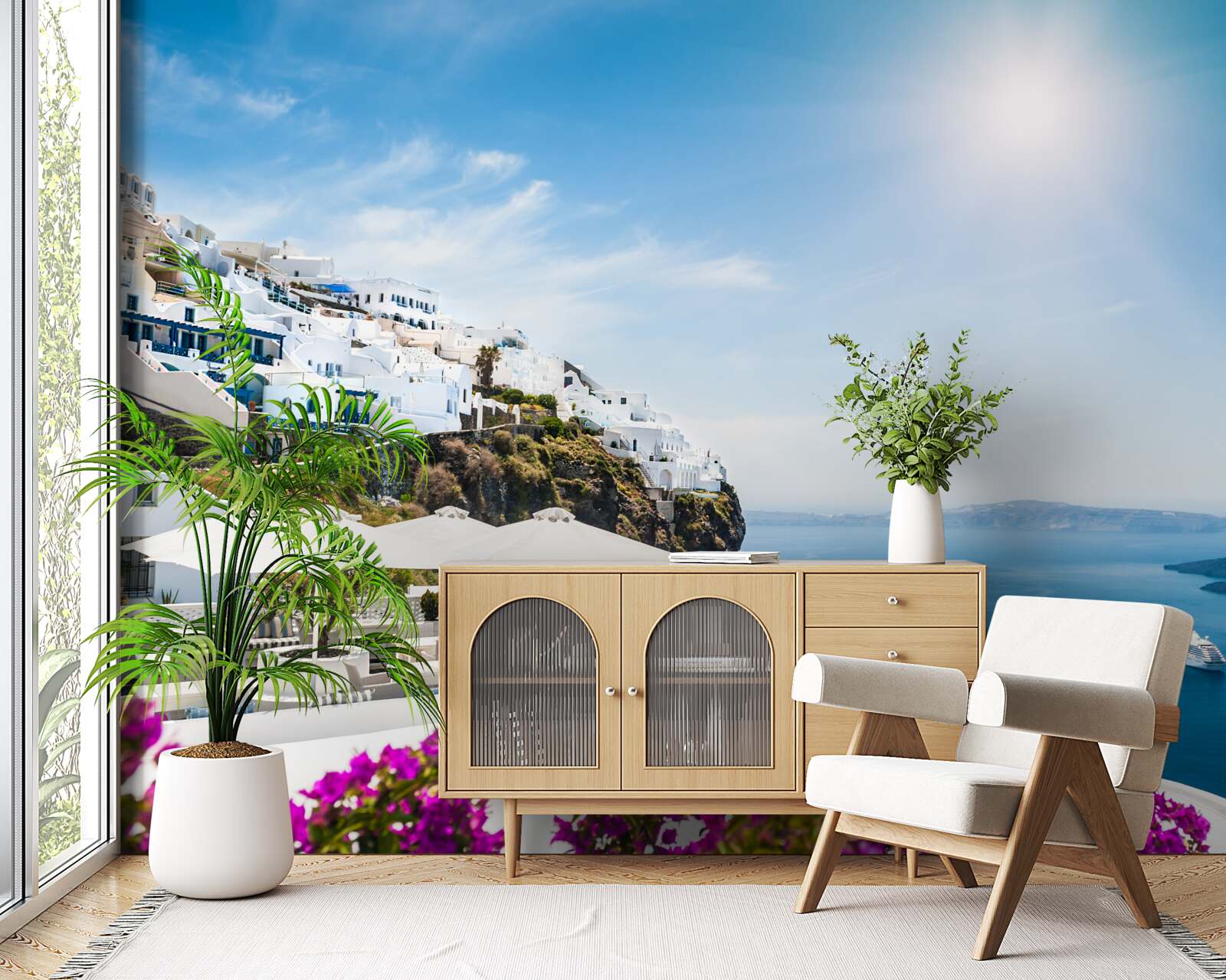 Fotobehang de stralende zon van griekenland