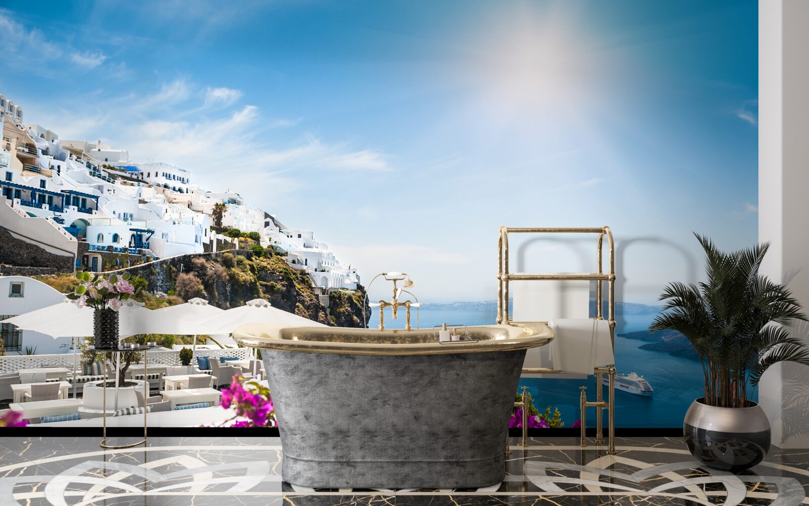 Fotobehang de stralende zon van griekenland