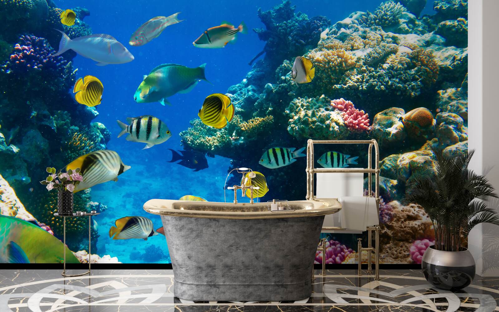 Fotobehang slimme zeebewoners